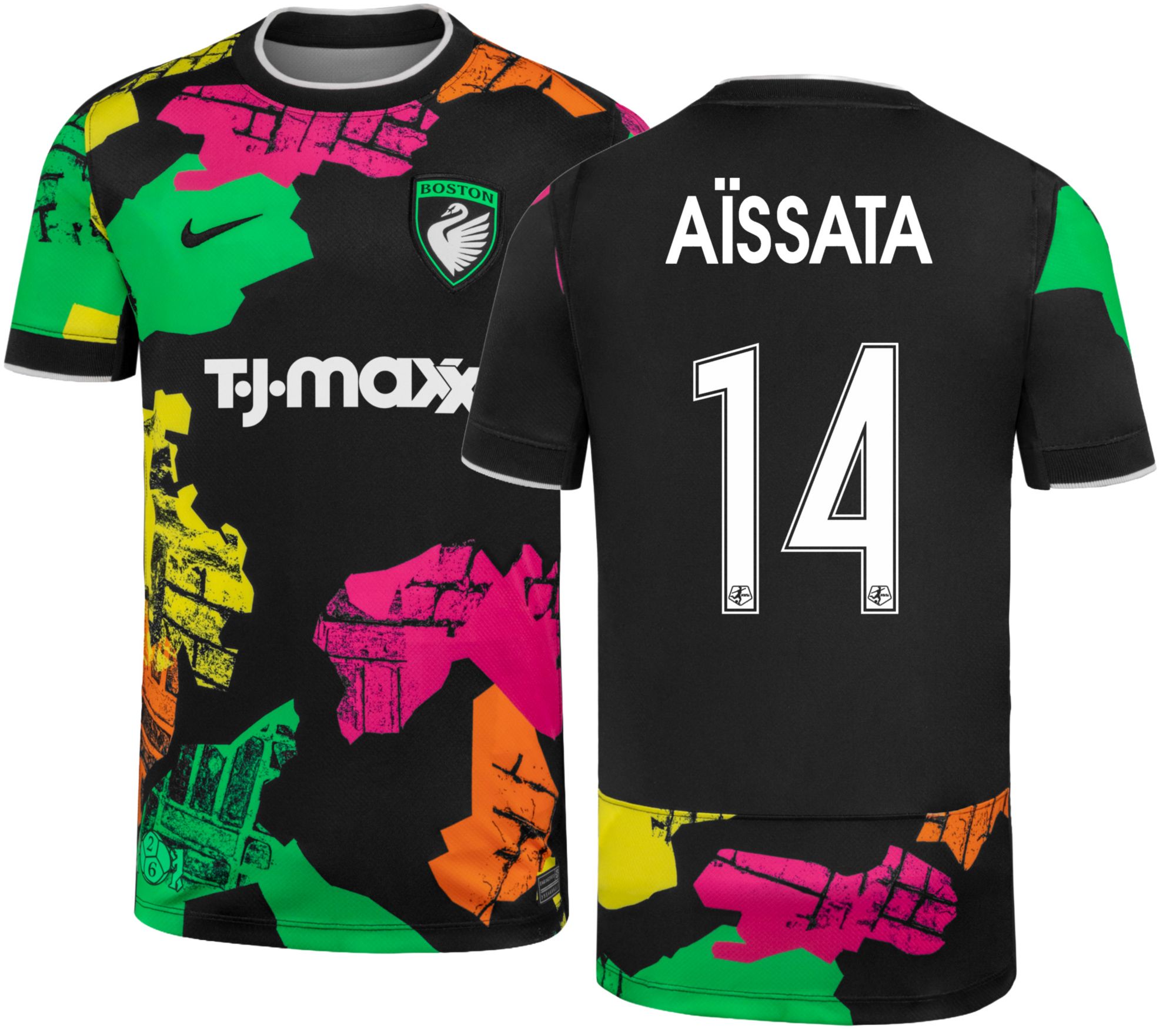 Nike Youth Boston Legacy FC Aissata Traoré #14 Black 2026 Away Swingman Jersey