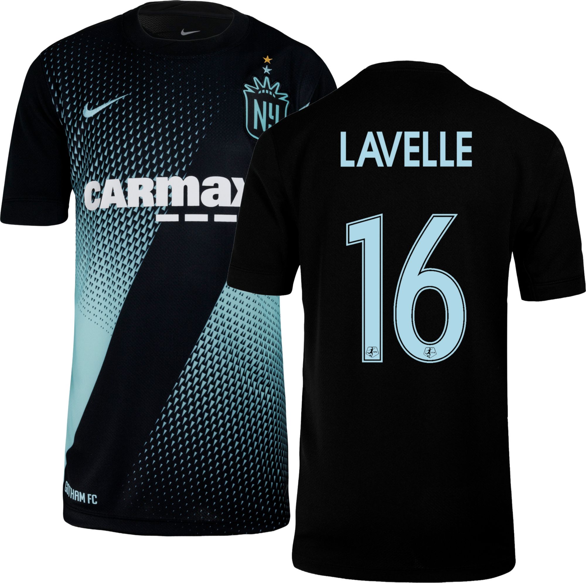 Nike Youth NJ/NY Gotham FC Rose Lavelle #16 Black 2026 Home Swingman Jersey