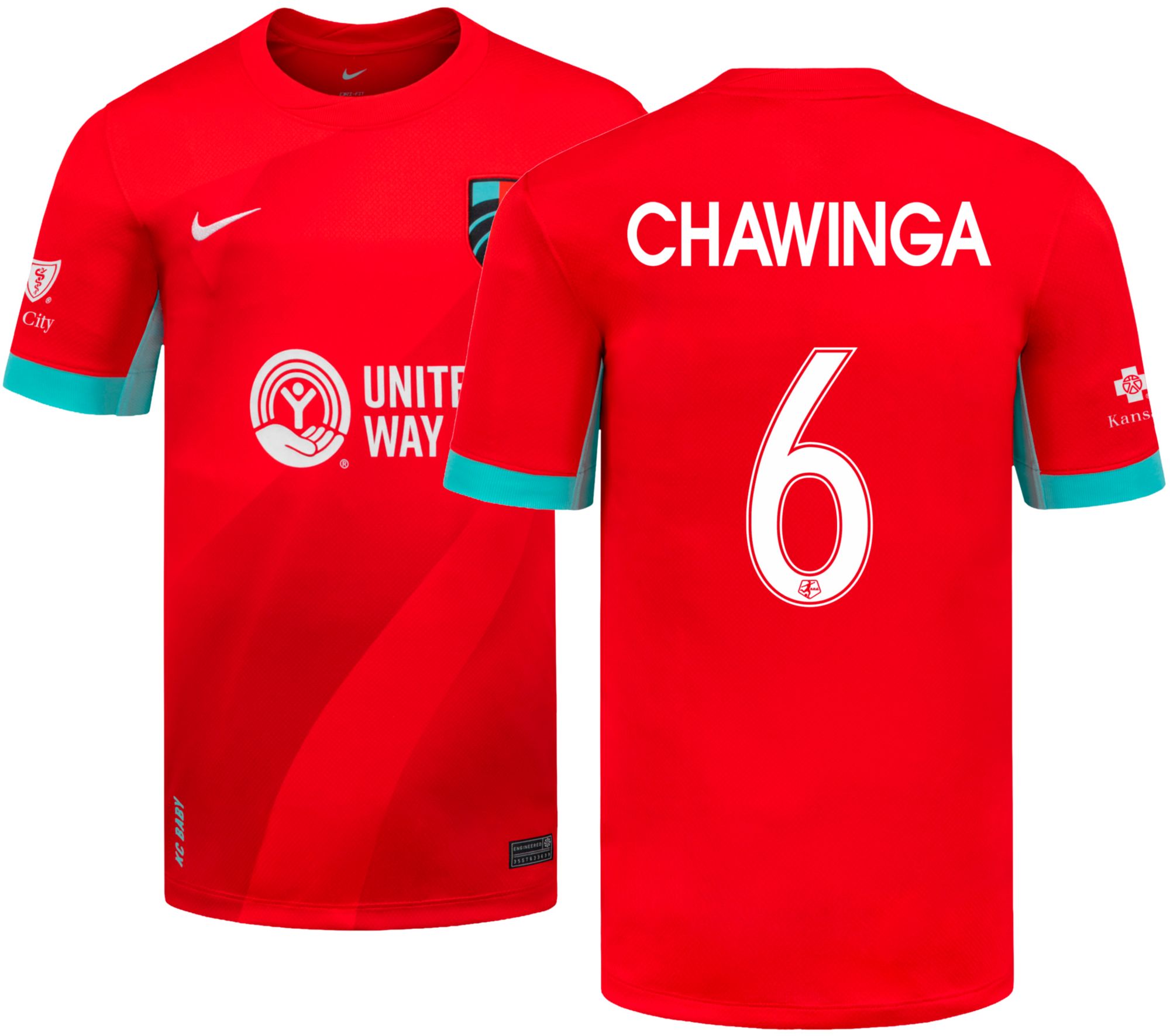 Nike Youth Kansas City Current Temwa Chawinga #6 2026 Home Replica Jersey