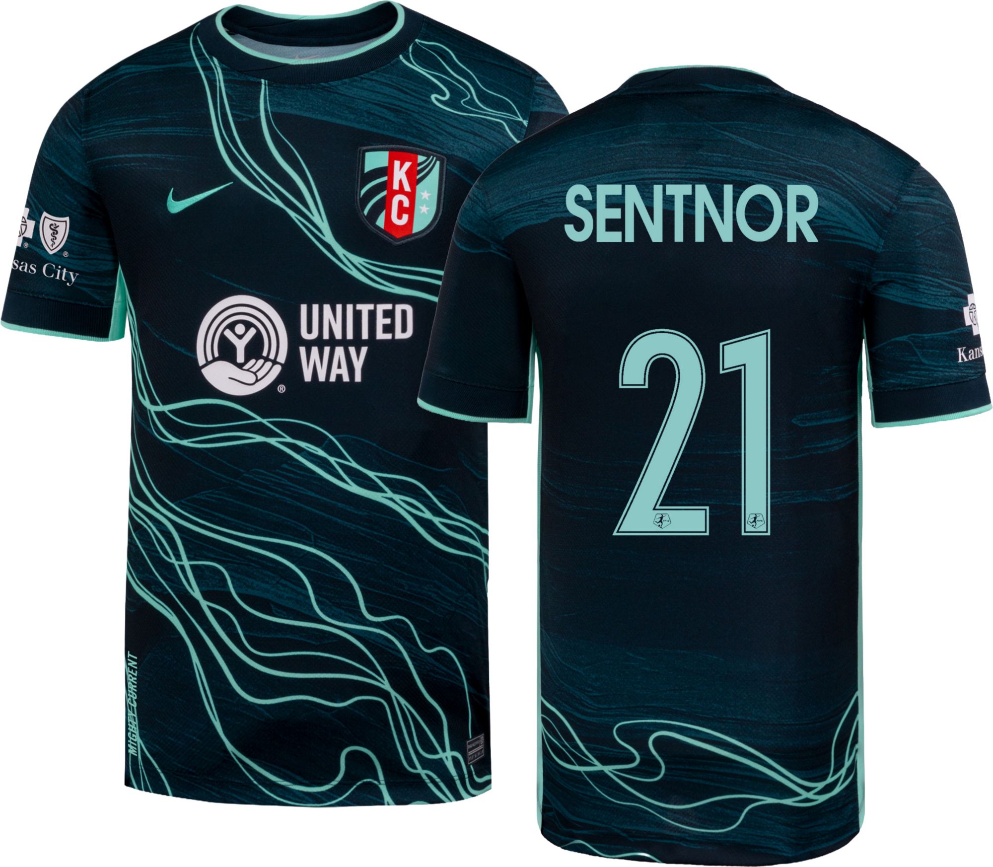 Nike Youth Kansas City Current Ally Sentnor #21 2026 Third Replica Jersey