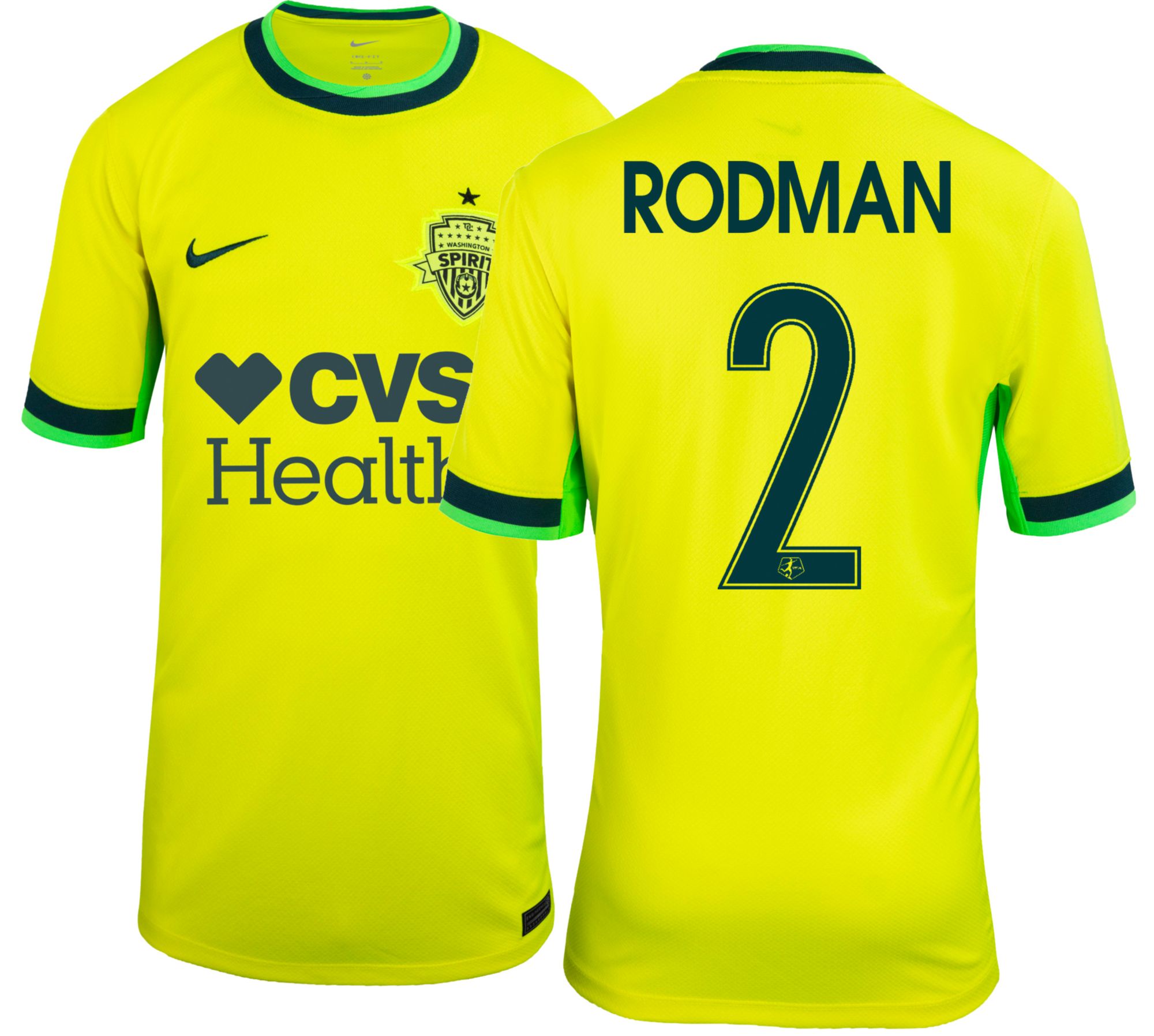 Nike Youth Washington Spirit Trinity Rodman #2 Yellow 2026 Away Swingman Jersey