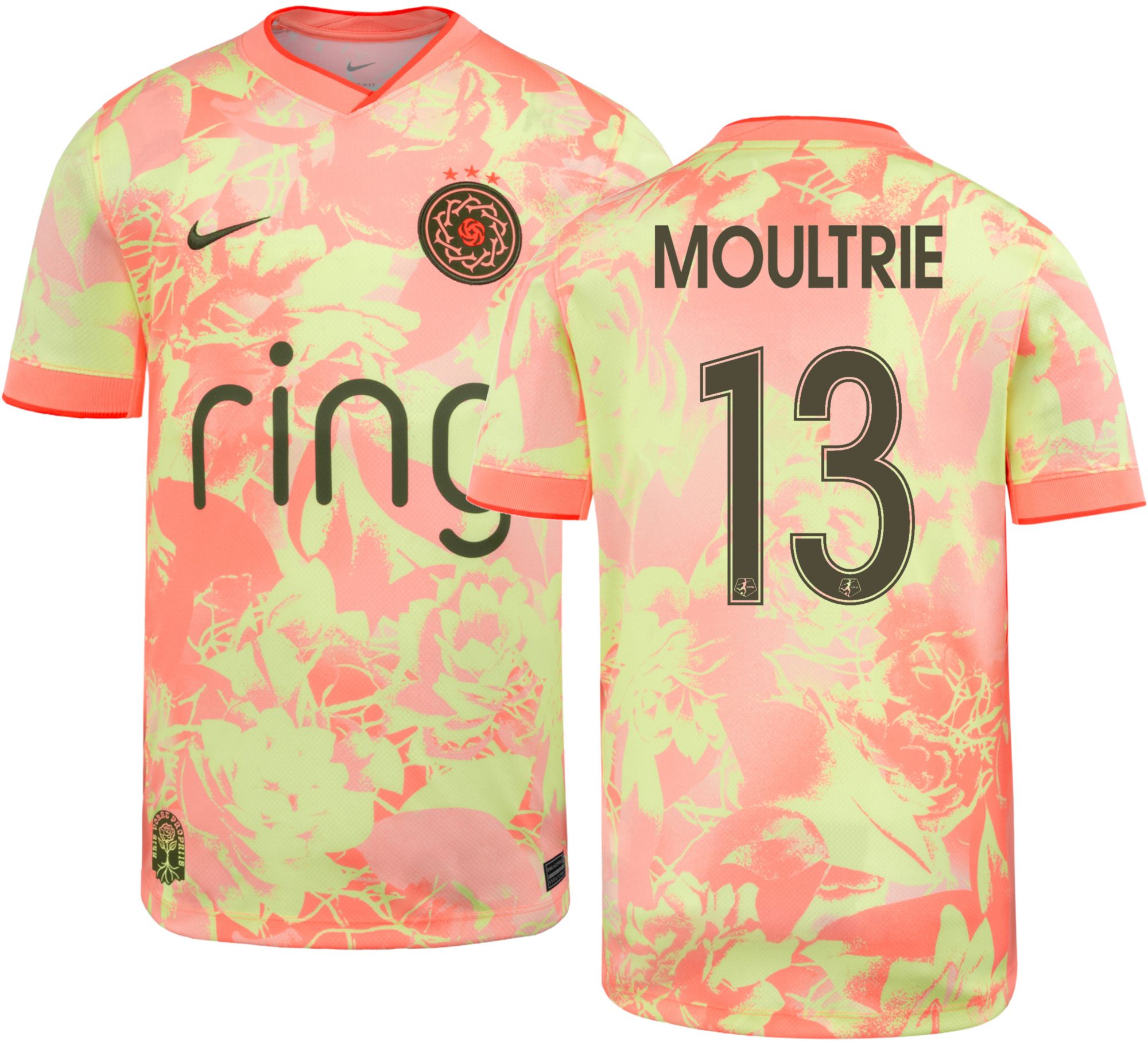 Nike Youth Portland Thorns Olivia Moultrie #13 Yellow 2026 Home Swingman Jersey