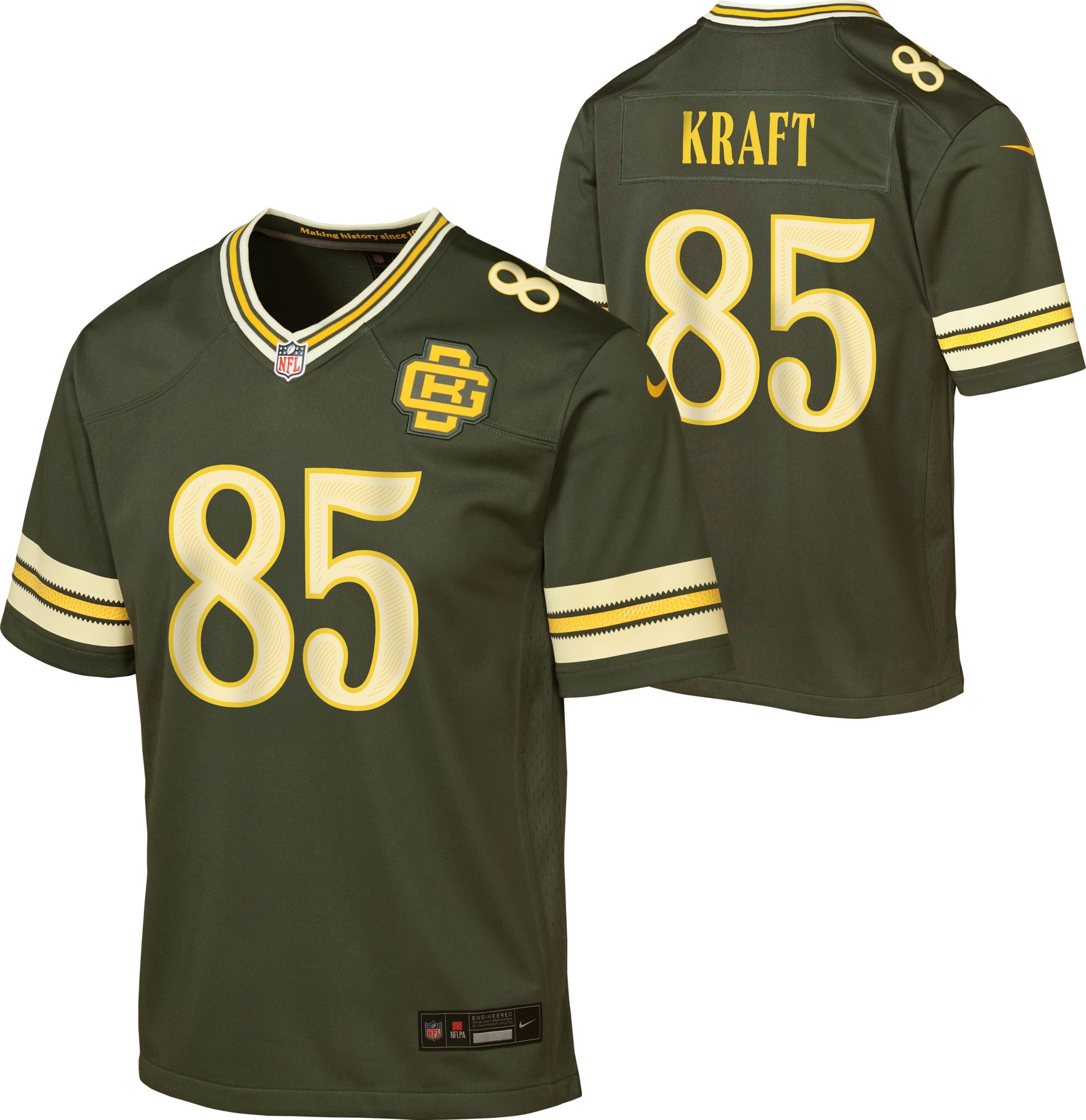 Nike Youth Green Bay Packers Tucker Kraft NFL Rivalries Game Jersey