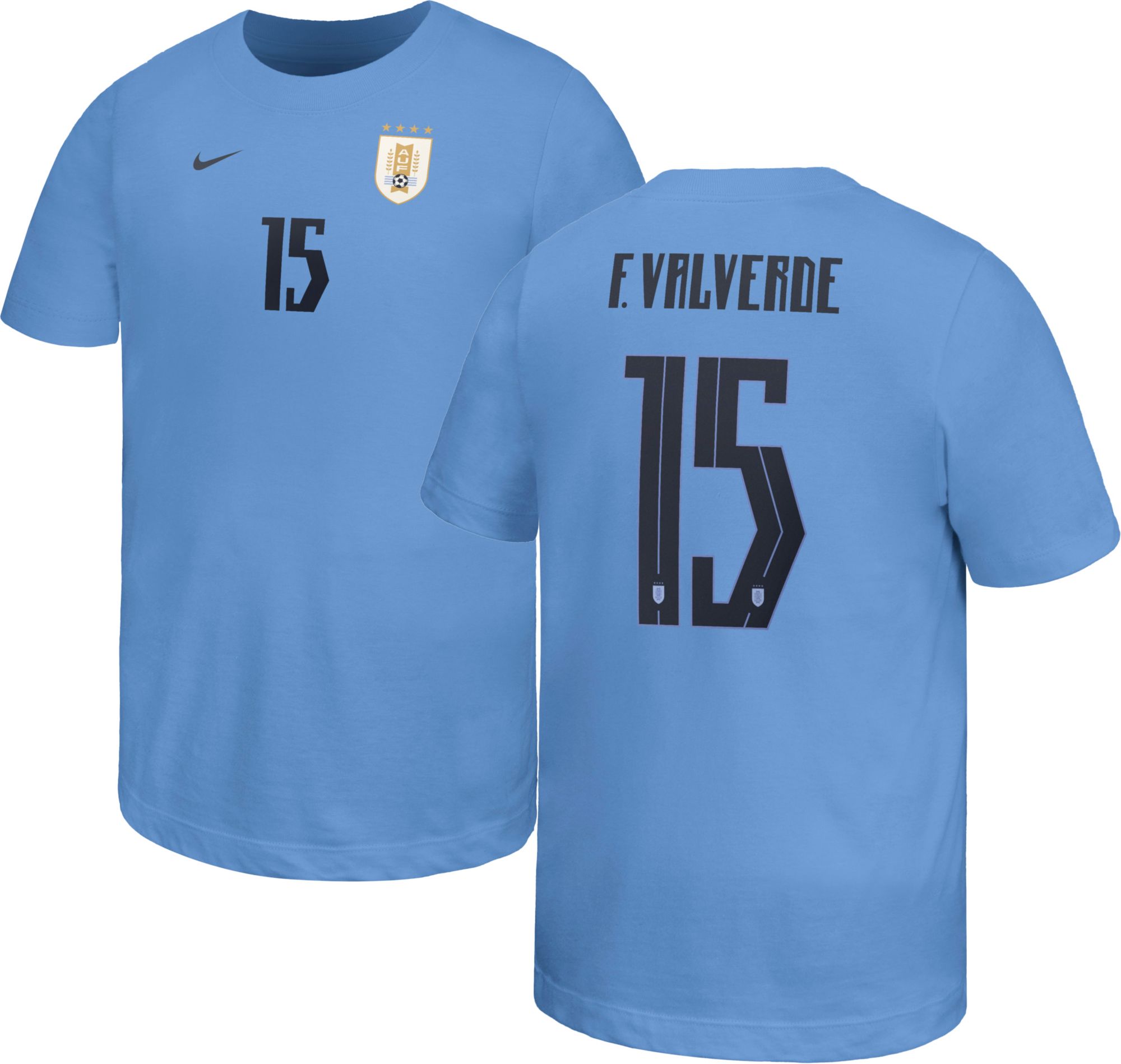 Nike Youth Uruguay Federico Valverde #15 Home T-Shirt