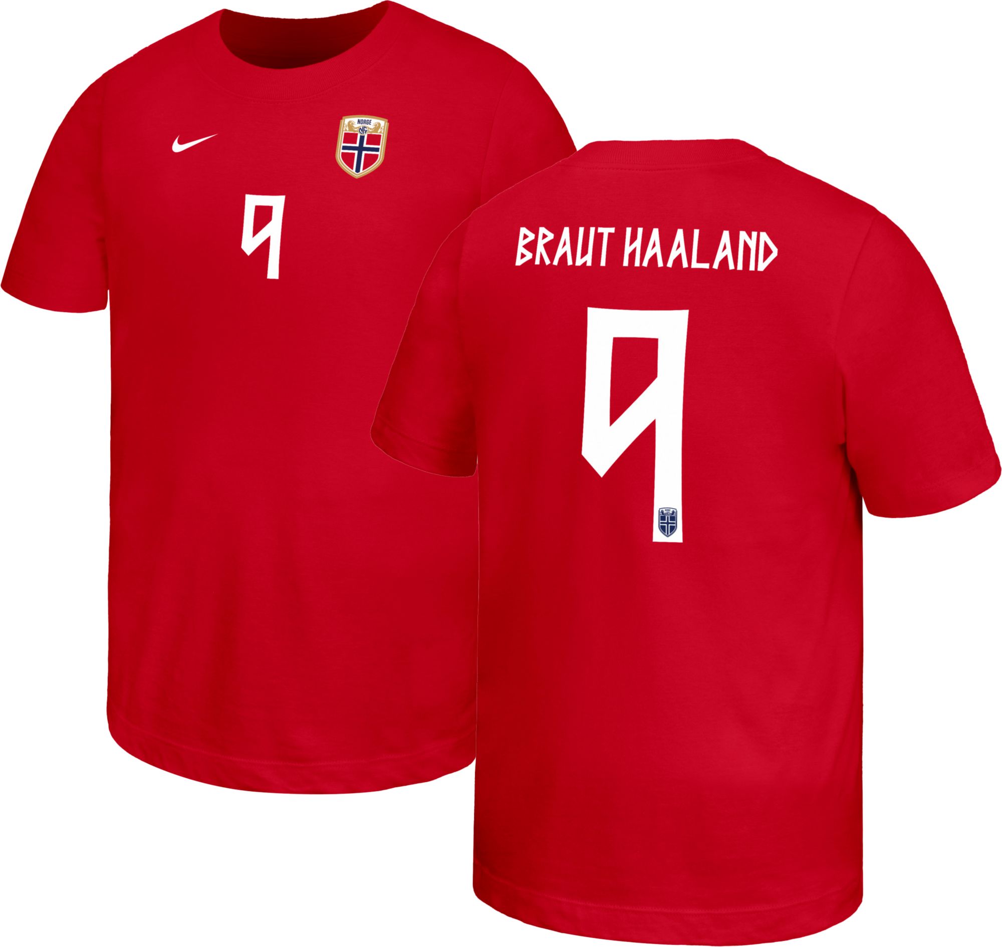 Nike Youth Norway Erling Haaland #9 Home T-Shirt
