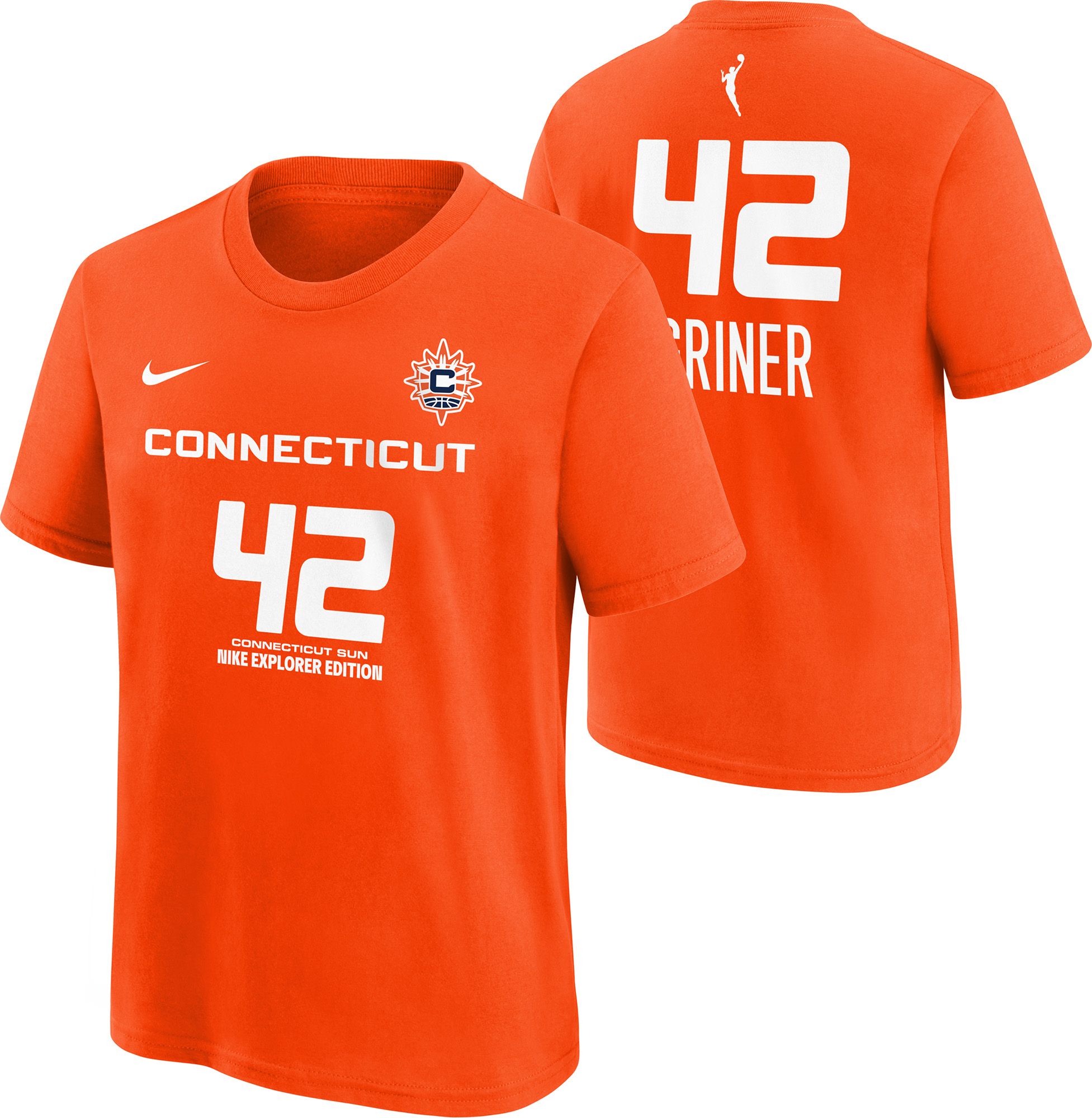 Nike Youth Connecticut Sun Orange Brittney Griner #42 T-Shirt