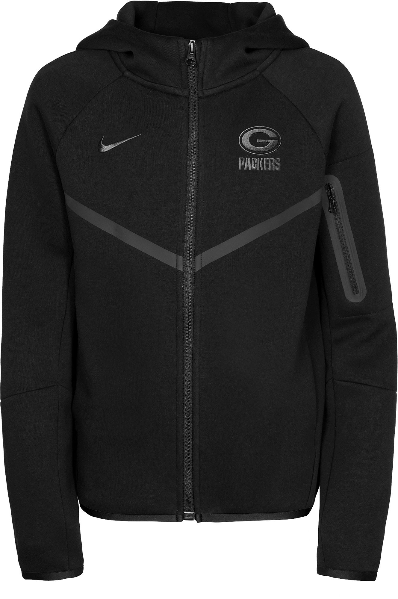 Nike Youth Green Bay Packers Tech Fleece Full-Zip Hoodie