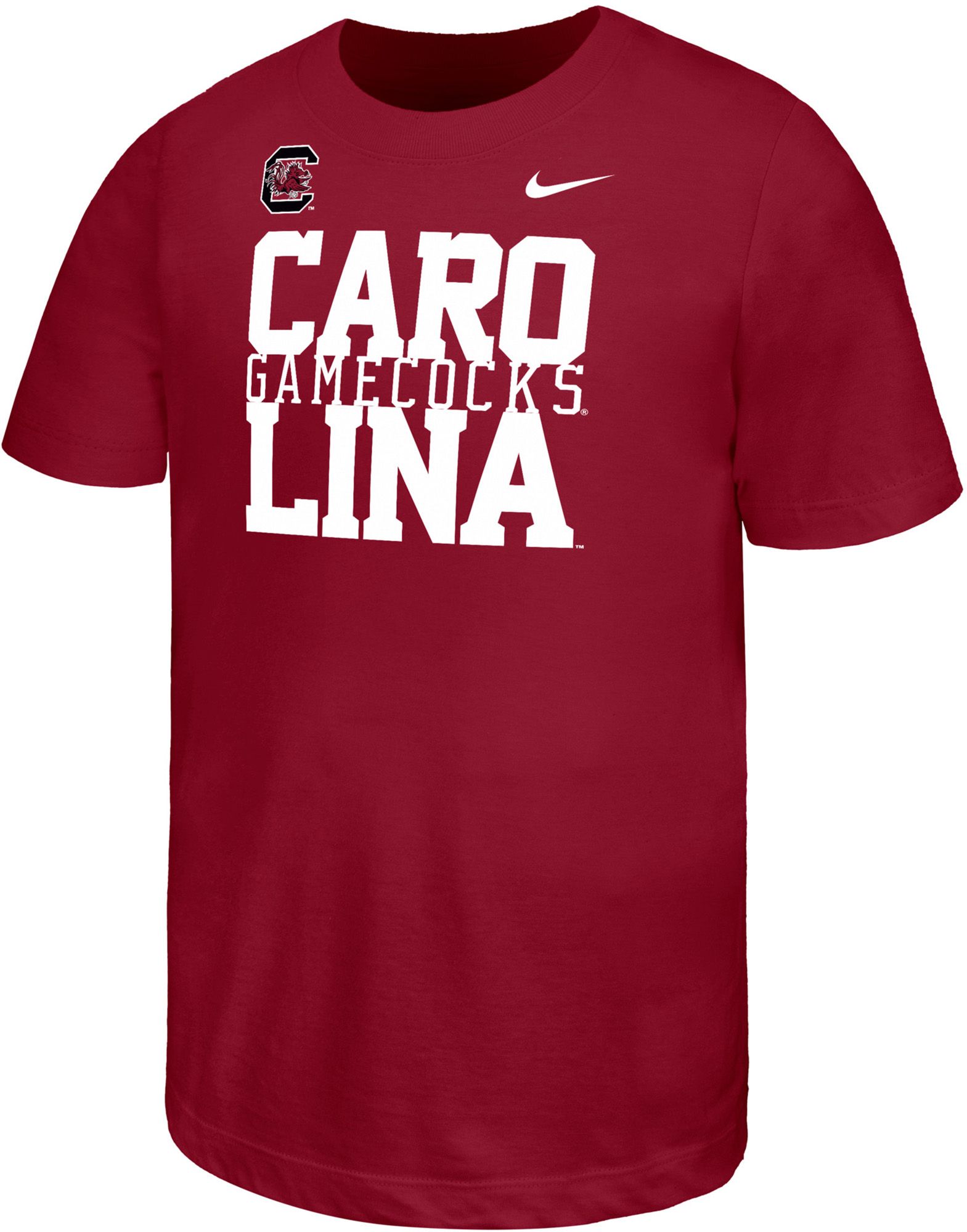 Nike Youth South Carolina Gamecocks Garnet Stacked Name Drop T-Shirt