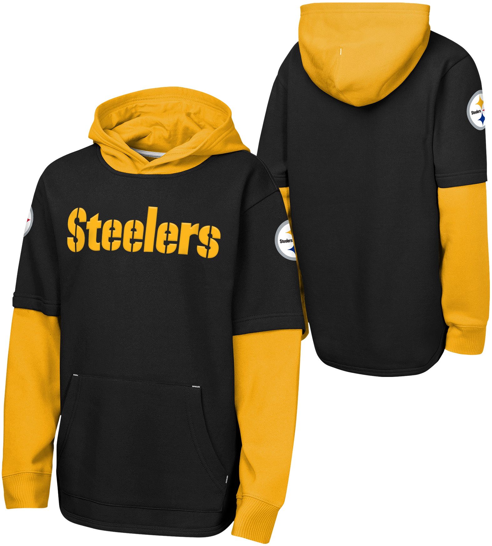 Nike Youth Pittsburgh Steelers Mixed Media Hoodie