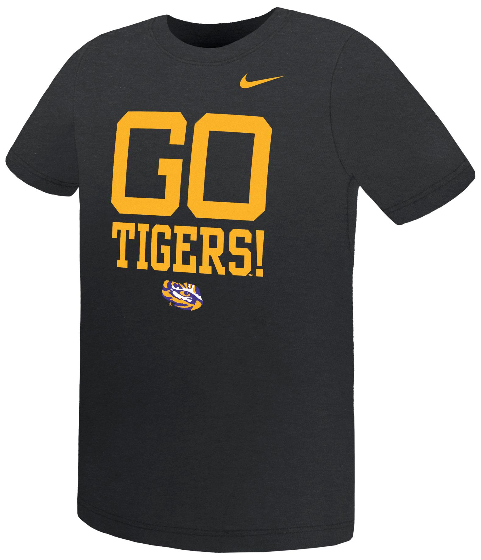 Nike Youth LSU Tigers Black Mascot Over Name T-Shirt