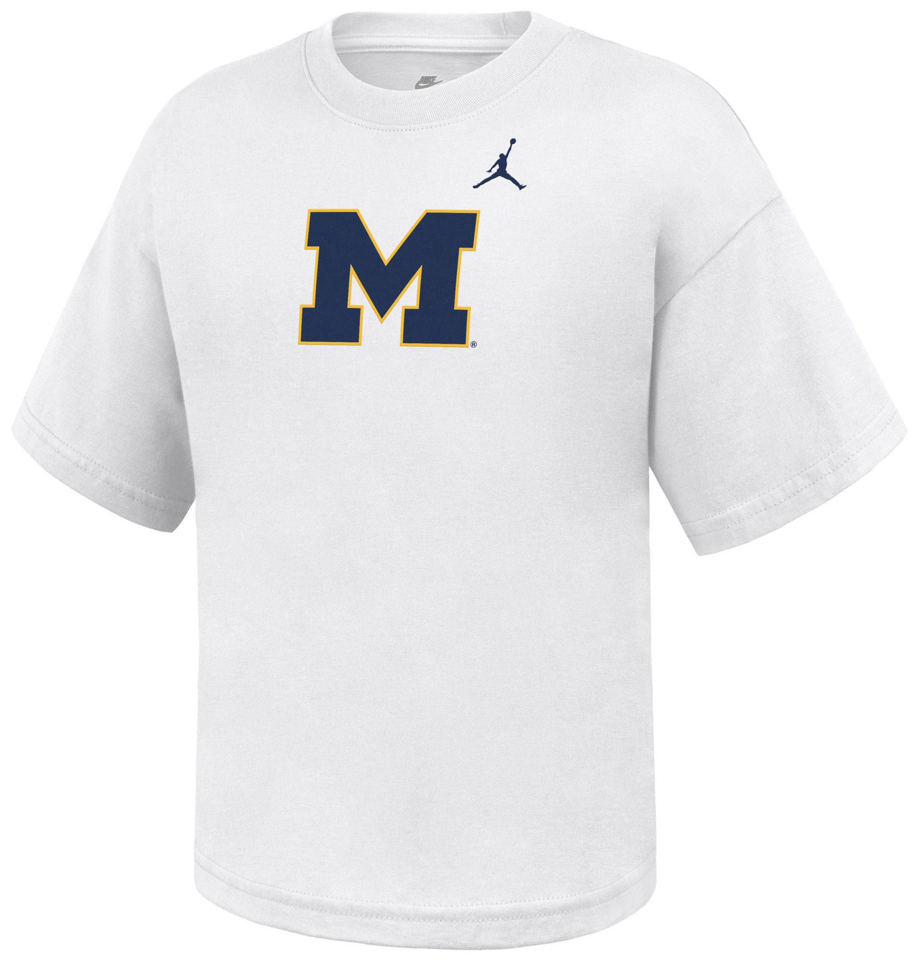 Nike Youth Michigan Wolverines White Boxy T-Shirt