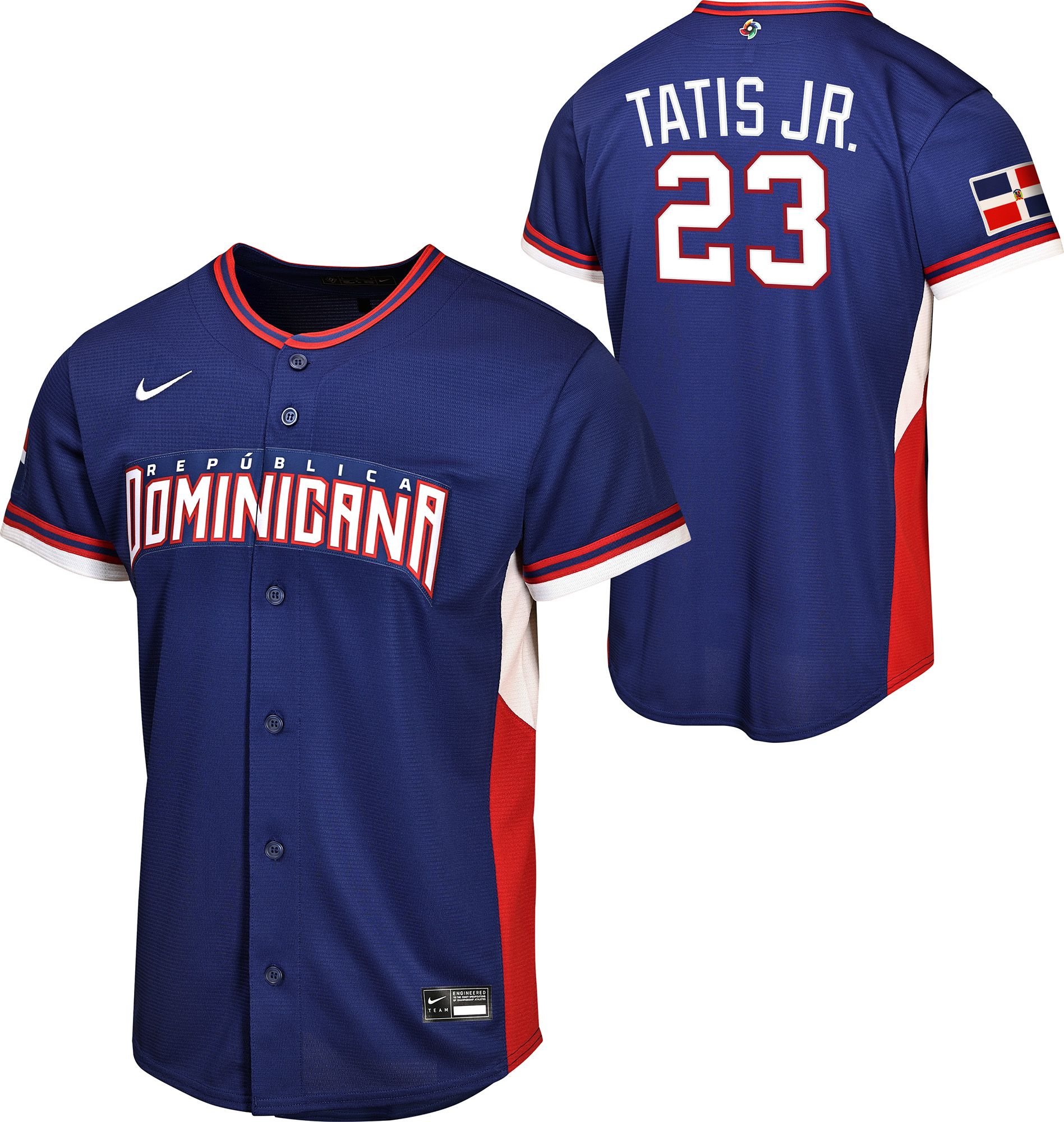 Nike Youth  World Baseball Classic 2026 Domincan Republic Fernando Tatis Jr. #23 Limited Road Jersey