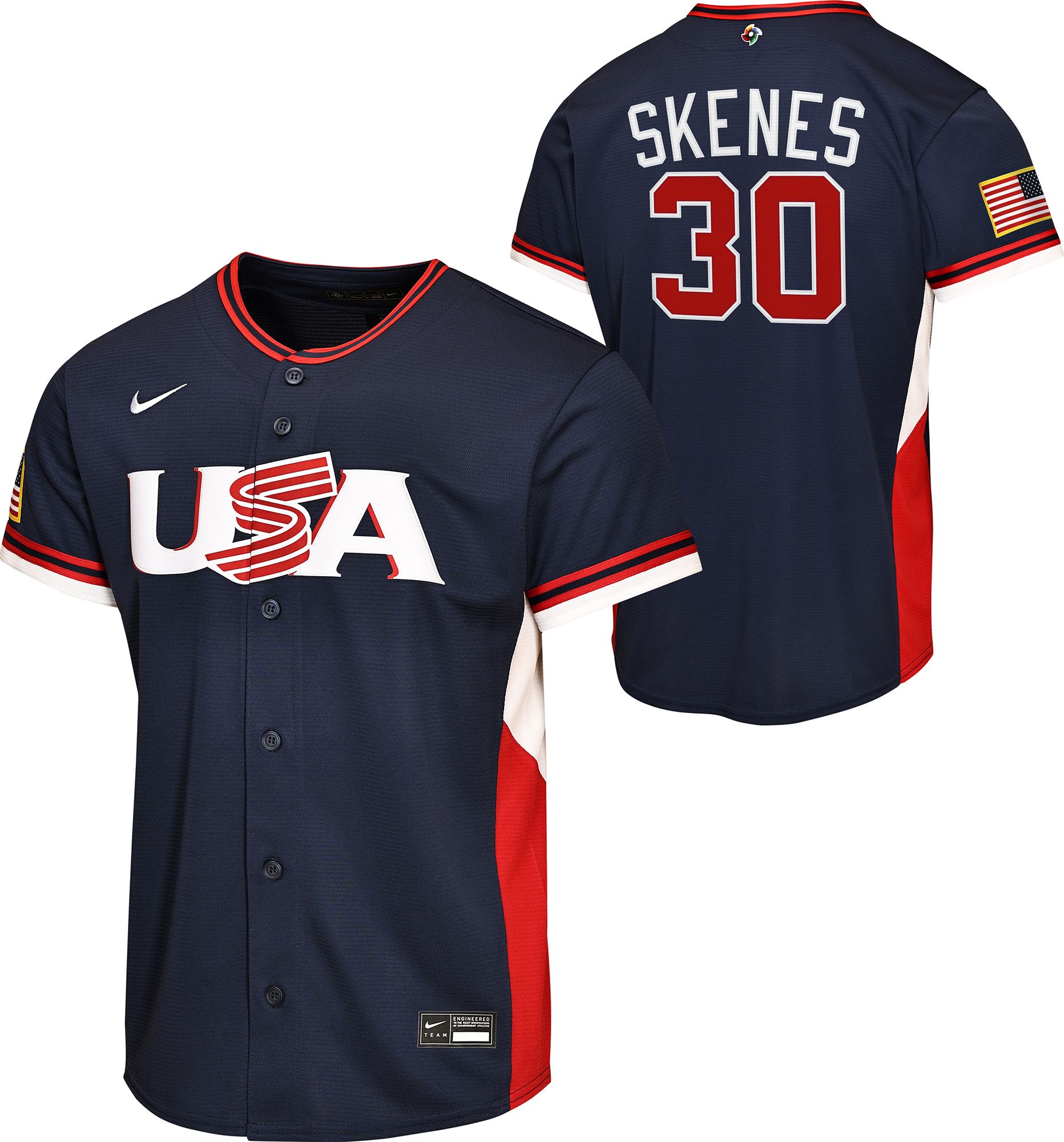 Nike Youth World Baseball Classic 2026 USA Paul Skenes #30 Limited Road Jersey