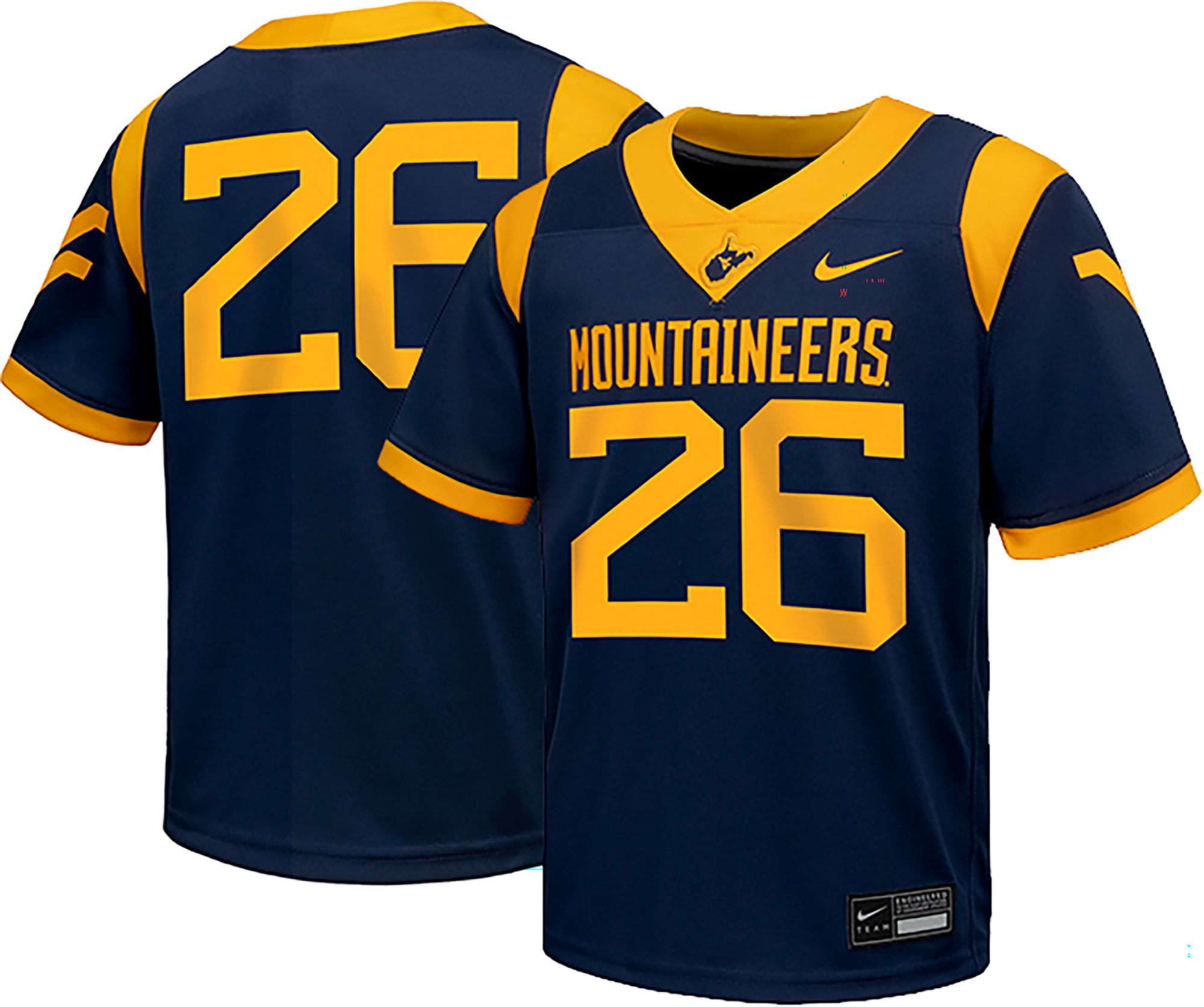 Nike Youth West Virginia Mountaineers Navy Replica Home Football Jersey