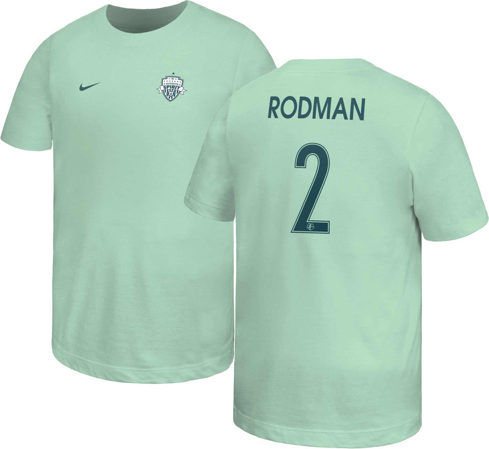 Nike Youth Washington Spirit 2026 Trinity Rodman #2 Green T-Shirt