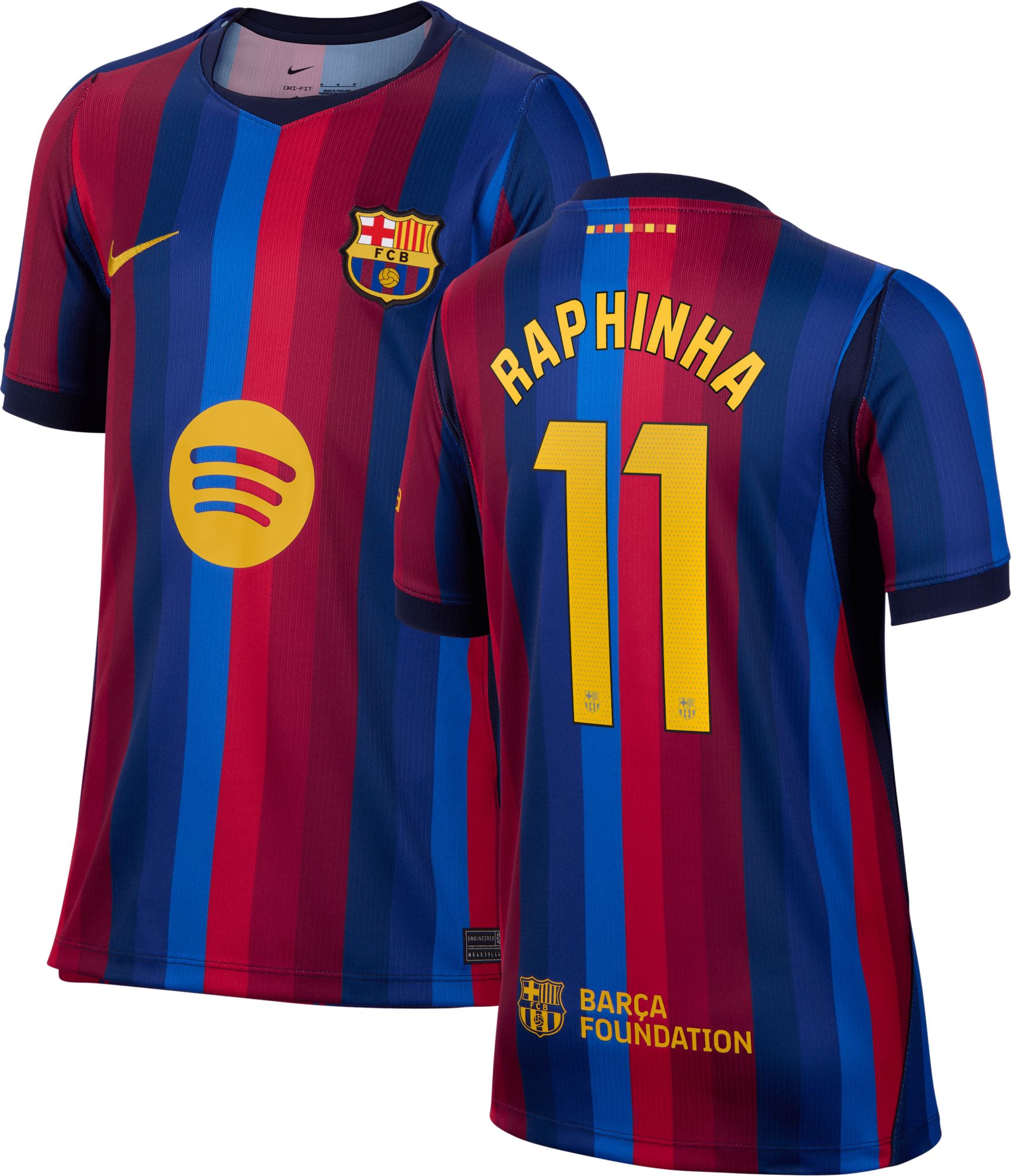 Nike Youth FC Barcelona Raphinha 2026 Home Replica Jersey