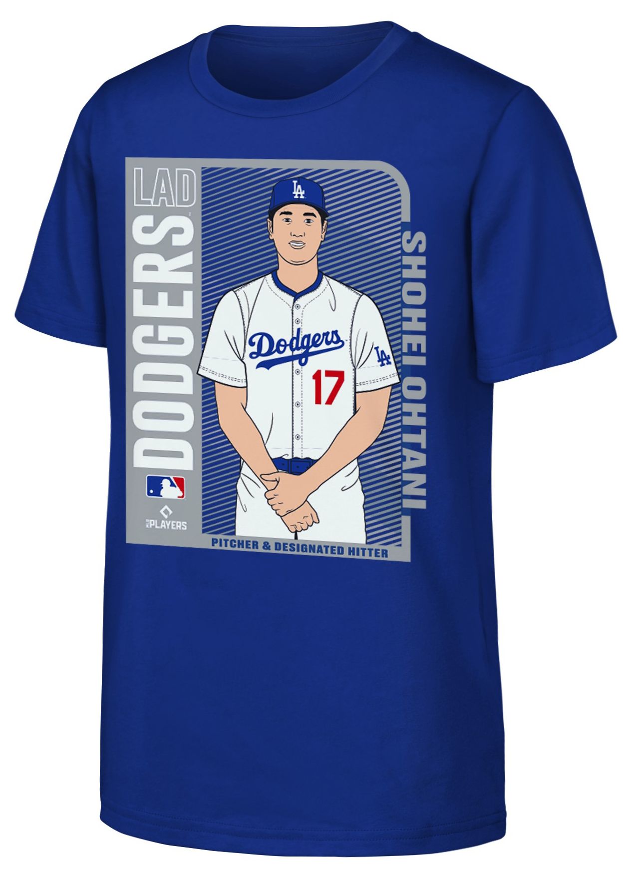 Nike Youth Los Angeles Dodgers Royal Shohei Ohtani #17 Player Card T-Shirt