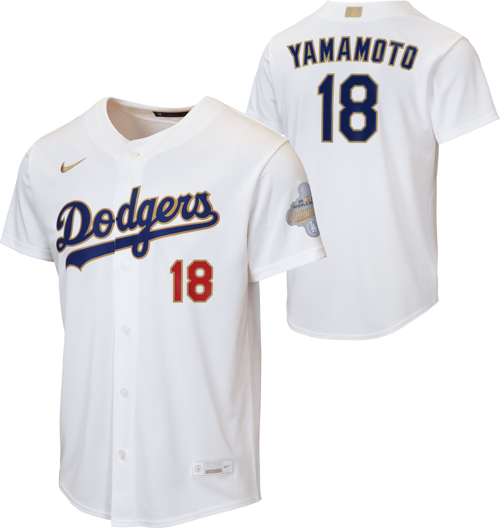 Nike Youth Los Angeles Dodgers Yoshinobu Yamamoto #18 2026 Gold Collection Limited Jersey