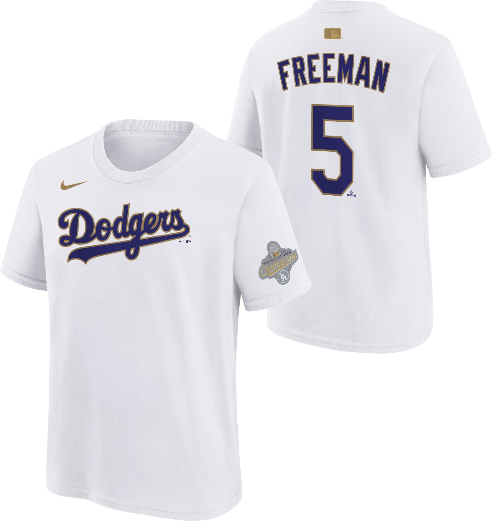 Nike Youth Los Angeles Dodgers Freddie Freeman #5 2026 Gold Collection T-Shirt