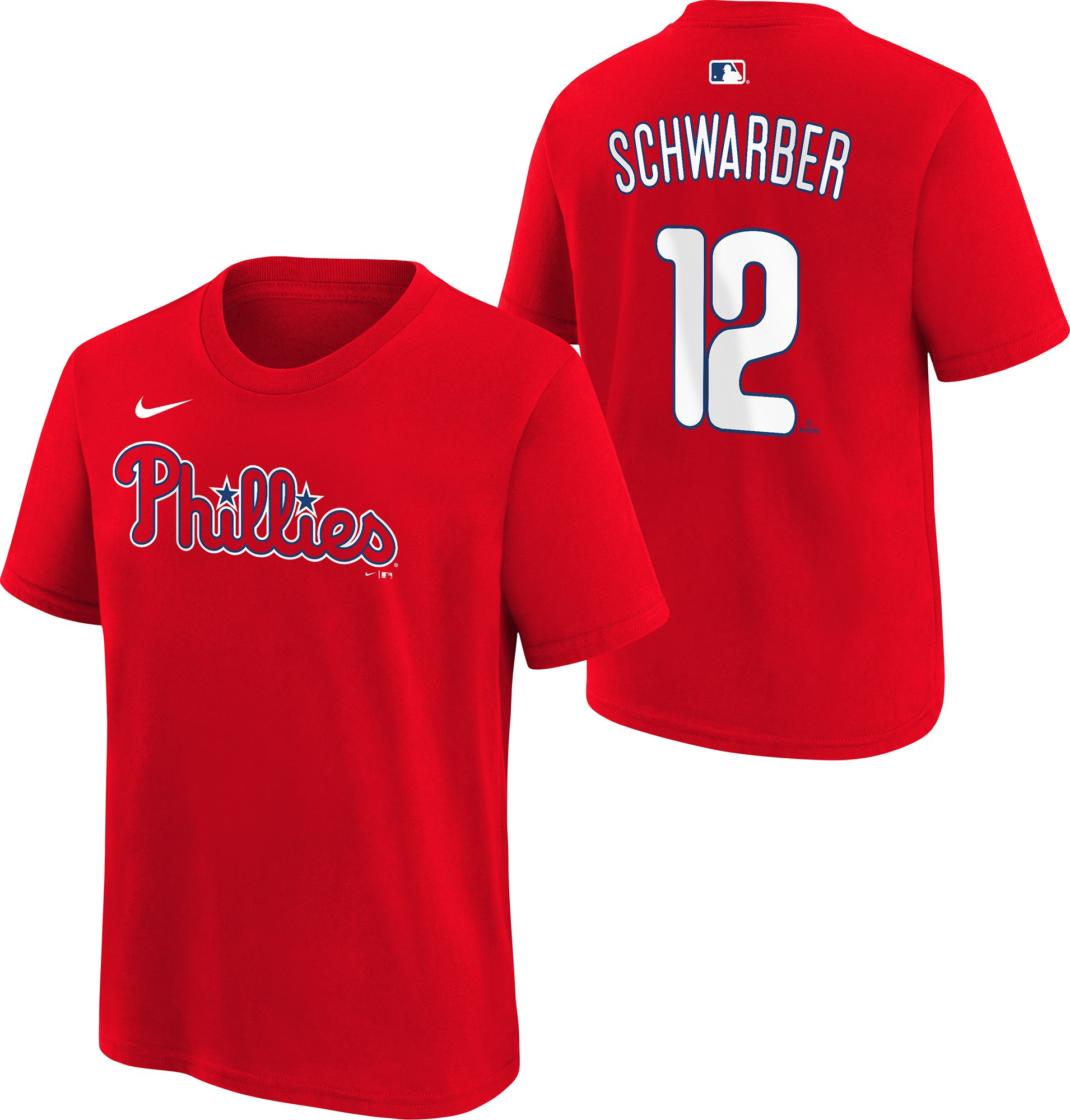 Nike Youth Philadelphia Phillies Red Kyle Schwarber #12 Home T-Shirt