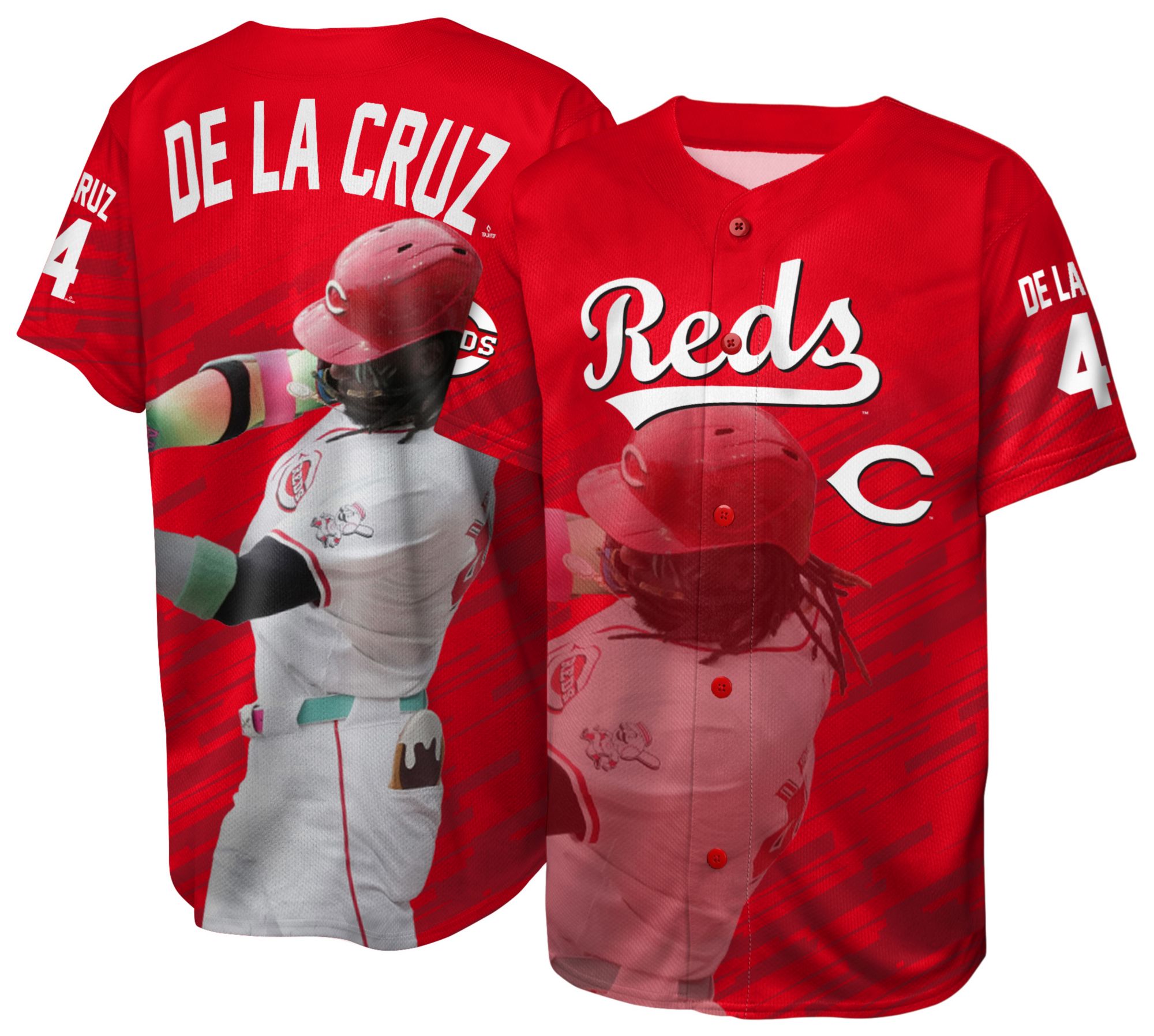 Nike Youth Cincinnati Reds Elly De La Cruz #44 Sublimated Replica Jersey