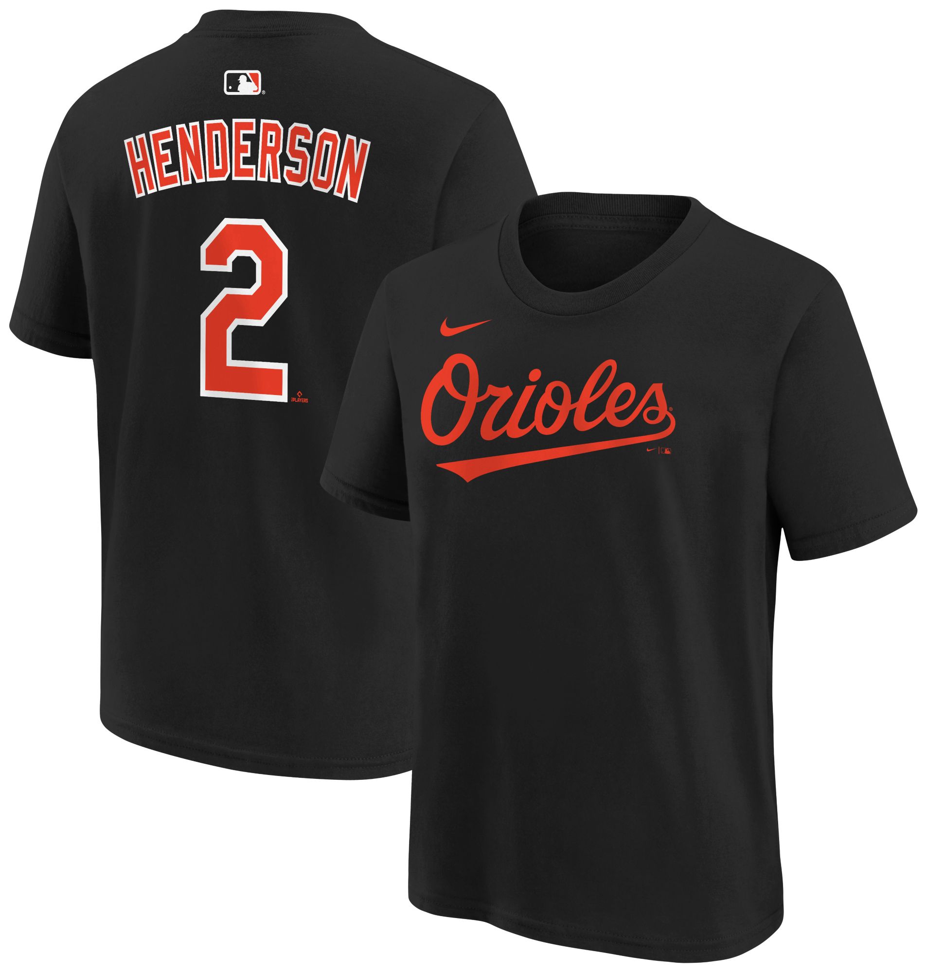 Nike Youth Baltimore Orioles Black Gunnar Henderson #2 Home T-Shirt