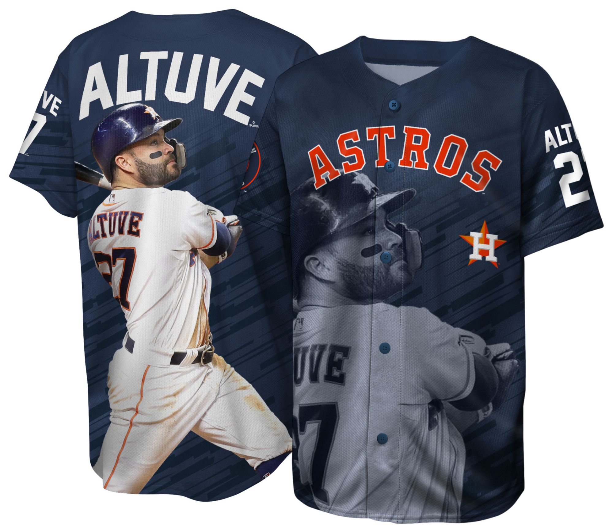 Nike Youth Houston Astros Jose Altuve #27 Sublimated Replica Jersey