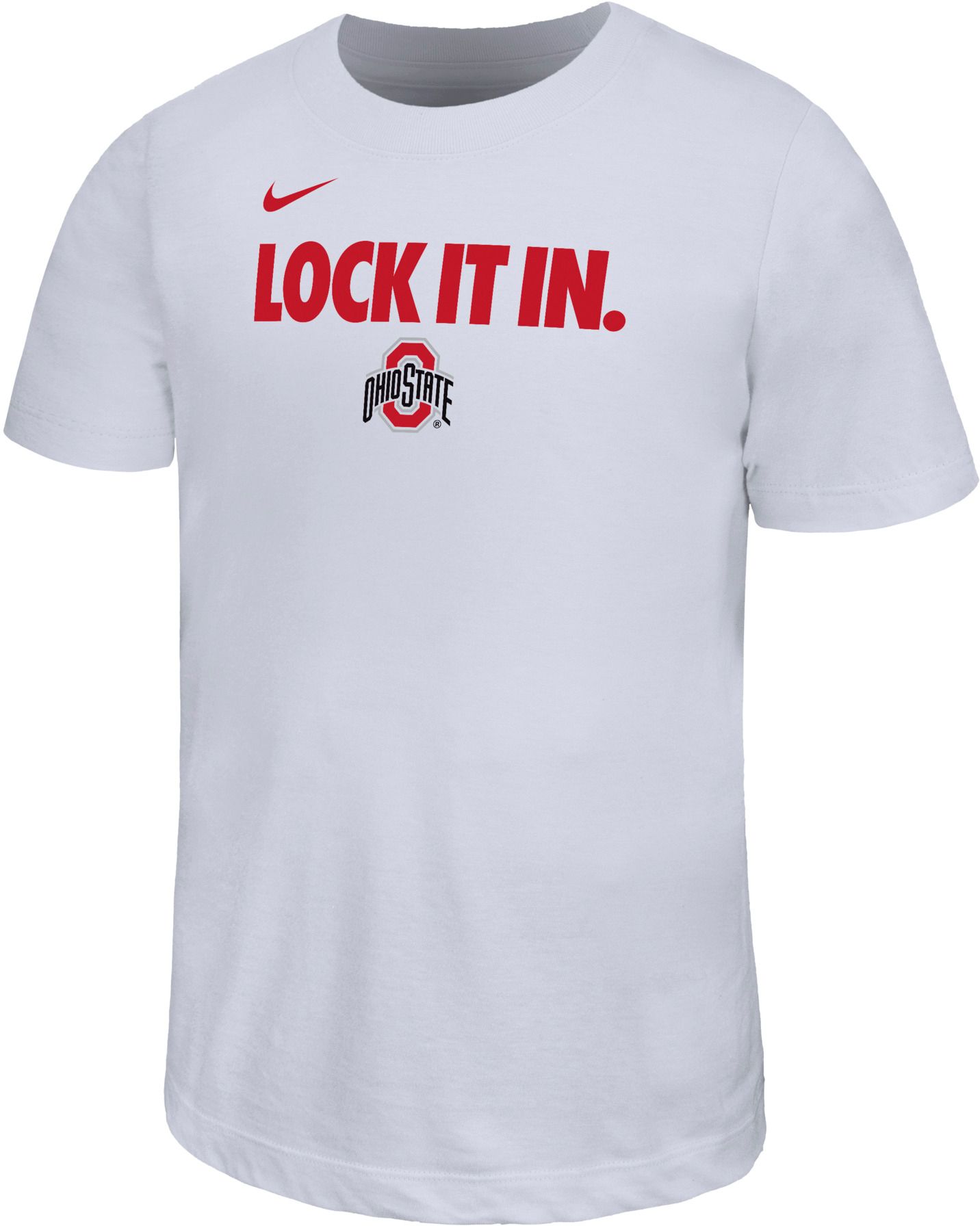 Nike Youth Ohio State Buckeyes 'Lock It In.' White Bench T-Shirt