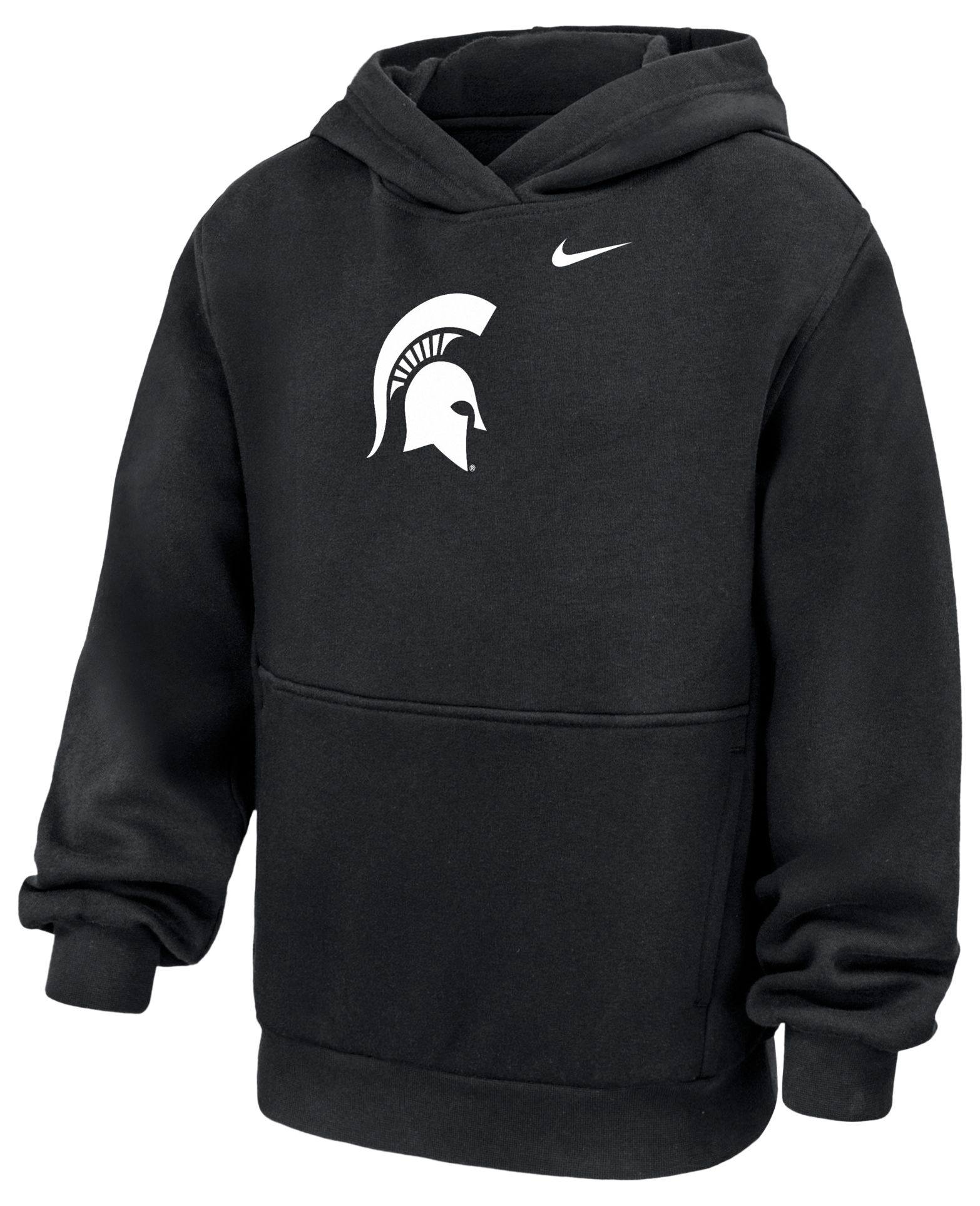 Nike Youth Michigan State Spartans Black Club Fleece Pullover Hoodie