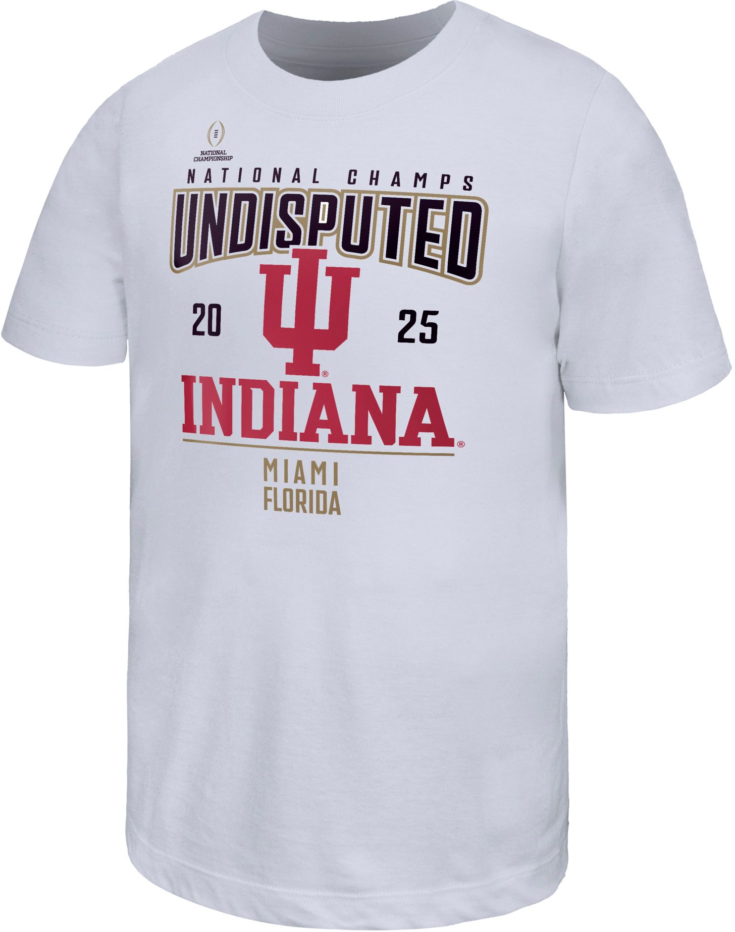 Nike Youth Indiana Hoosiers Undisputed 2025-26 CFP National Champions T-Shirt