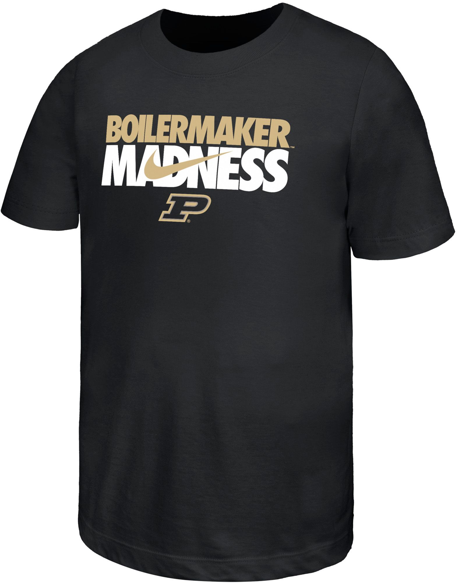 Nike Youth Purdue Boilermakers Black Core Cotton T-Shirt