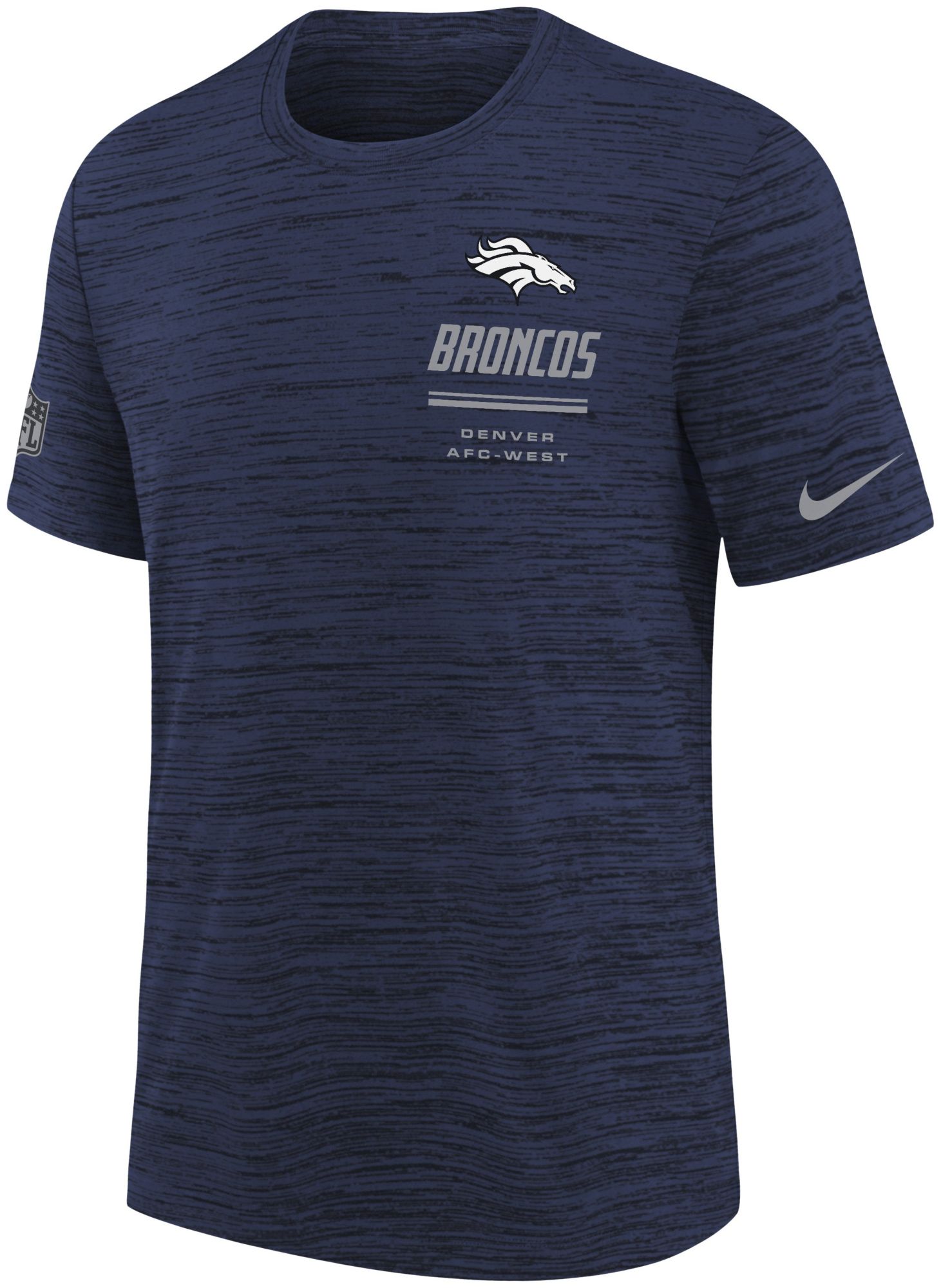Nike Youth Denver Broncos Navy Sideline Velocity T-Shirt