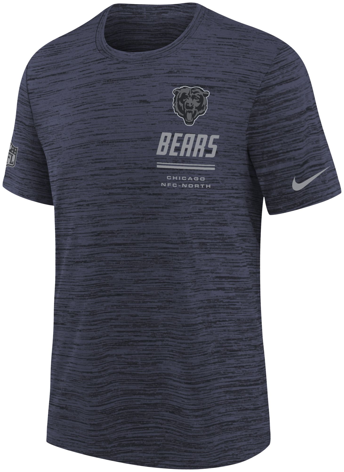 Nike Youth Chicago Bears Navy Sideline Velocity T-Shirt