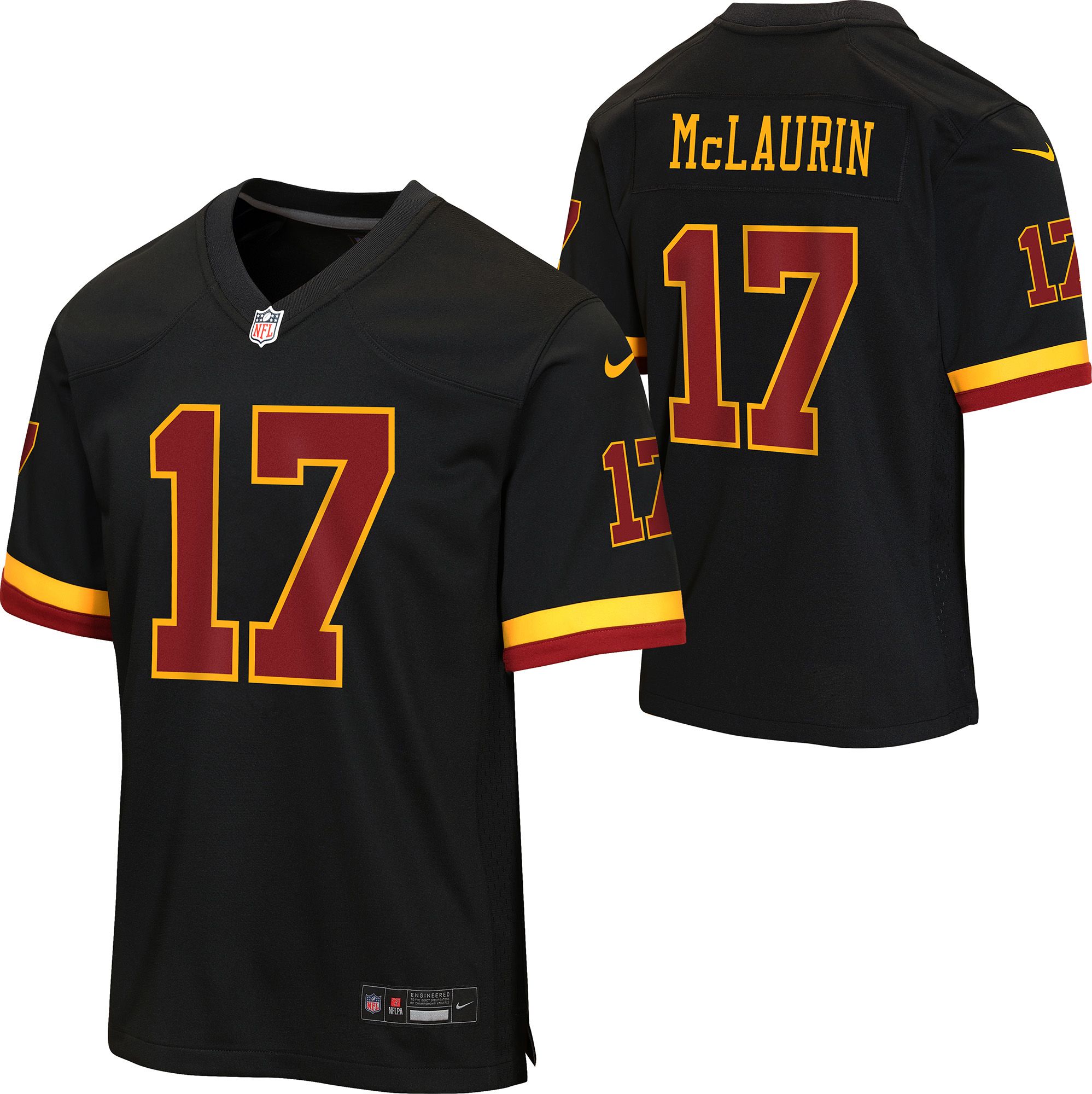 Nike Youth Washington Commanders Terry McLaurin #17 Black Alternate Game Jersey