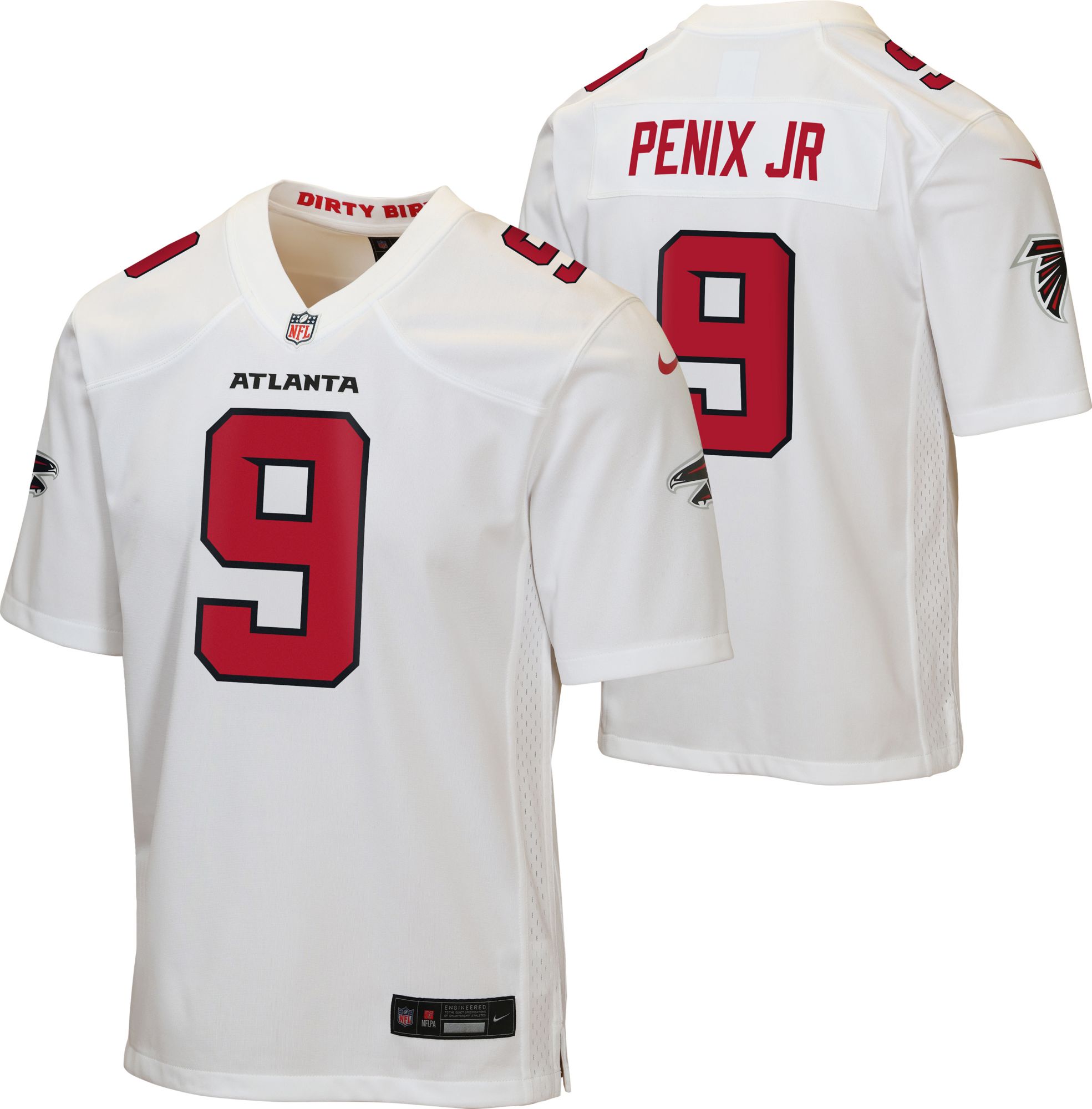 Nike Youth Atlanta Falcons White Michael Penix Jr. #9 Road Game Jersey