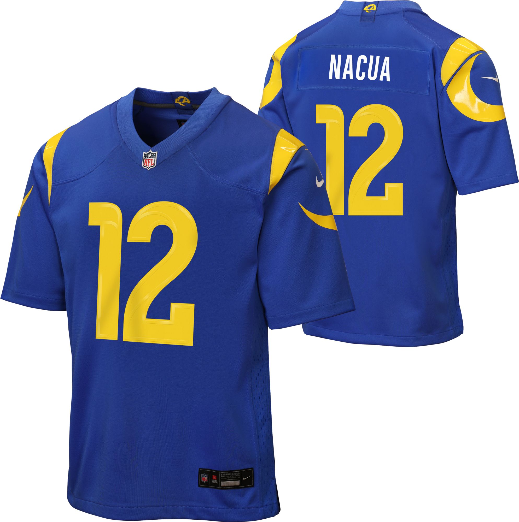 Nike Youth Los Angeles Rams Blue Puka Nacua #12 Home Game Jersey
