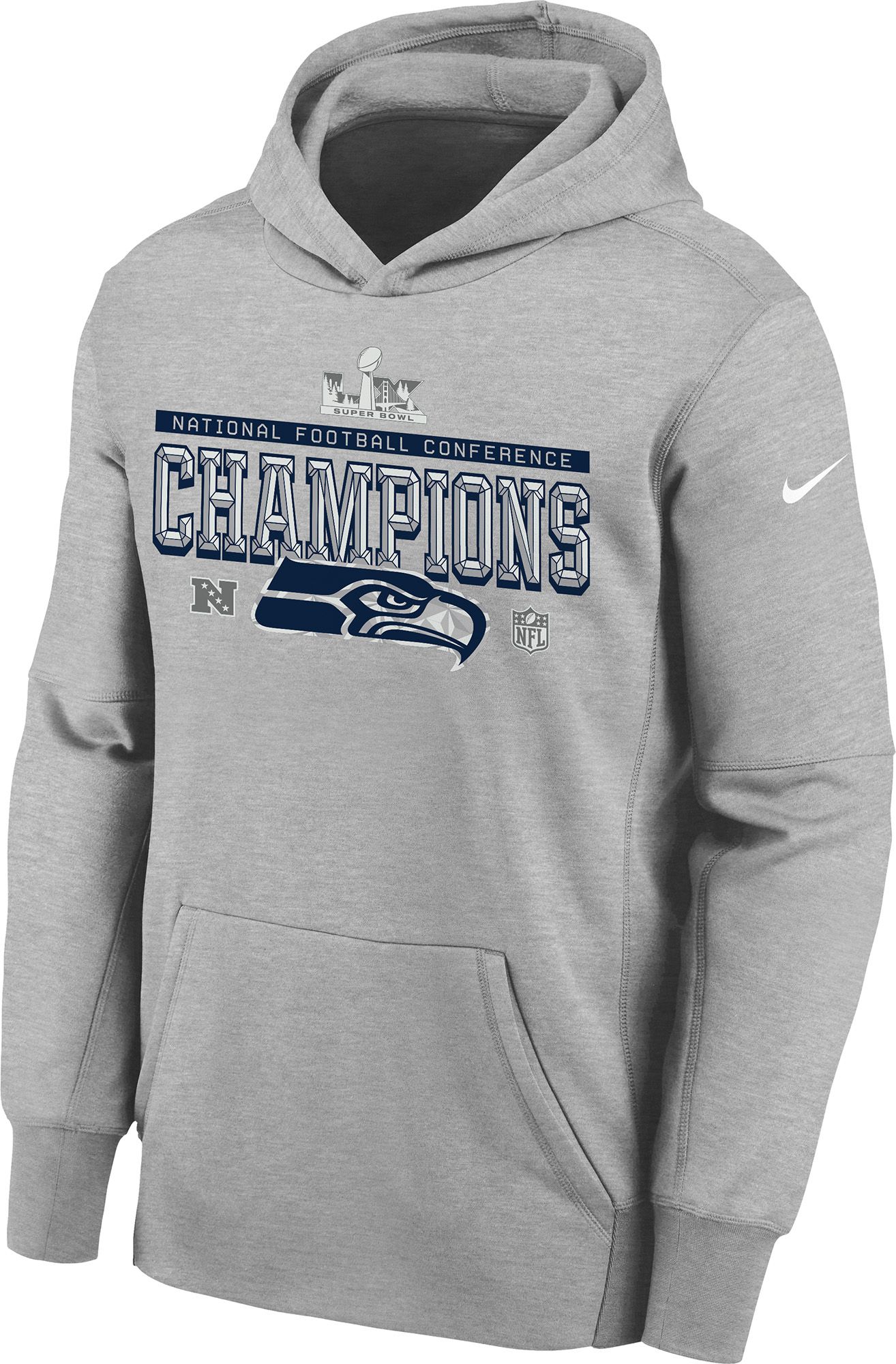 Nike Youth 2025-26 NFC Champions Seattle Seahawks Locker Room Hoodie