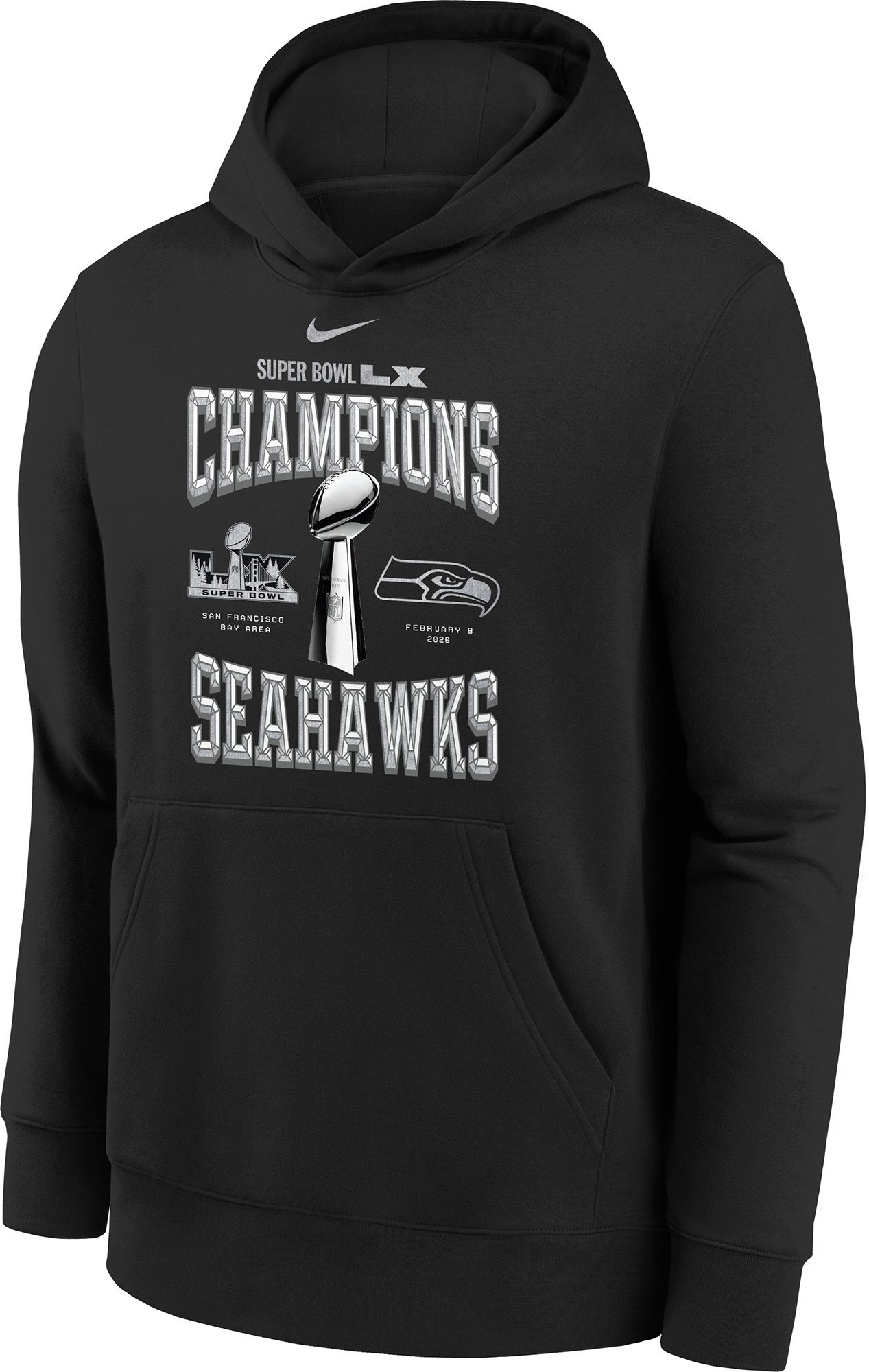 Nike Youth 2025-26 Super Bowl LX Champions Seattle Seahawks Locker Room Hoodie