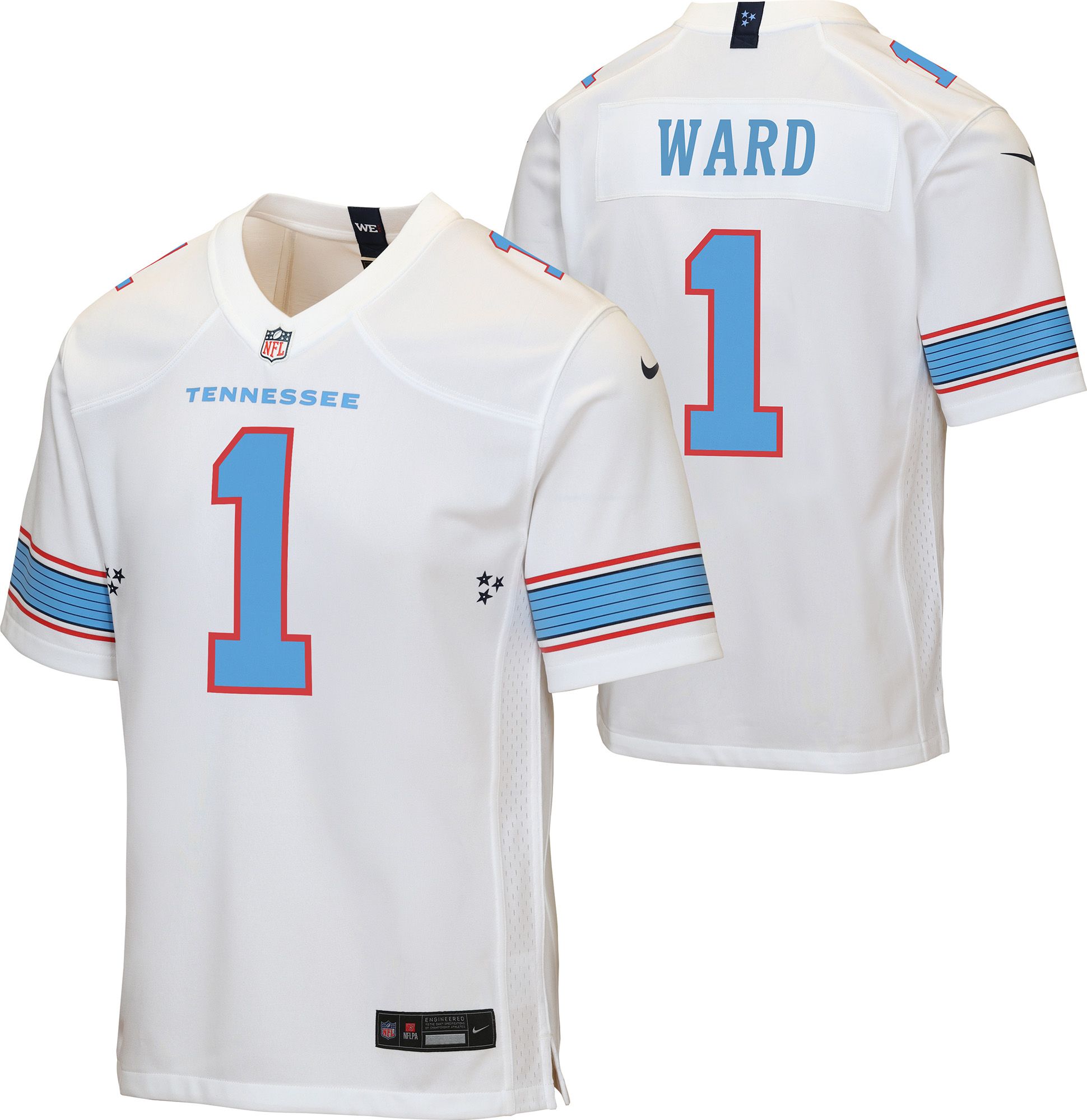 Nike Youth Tennessee Titans Cam Ward #1 White Away Game Jersey