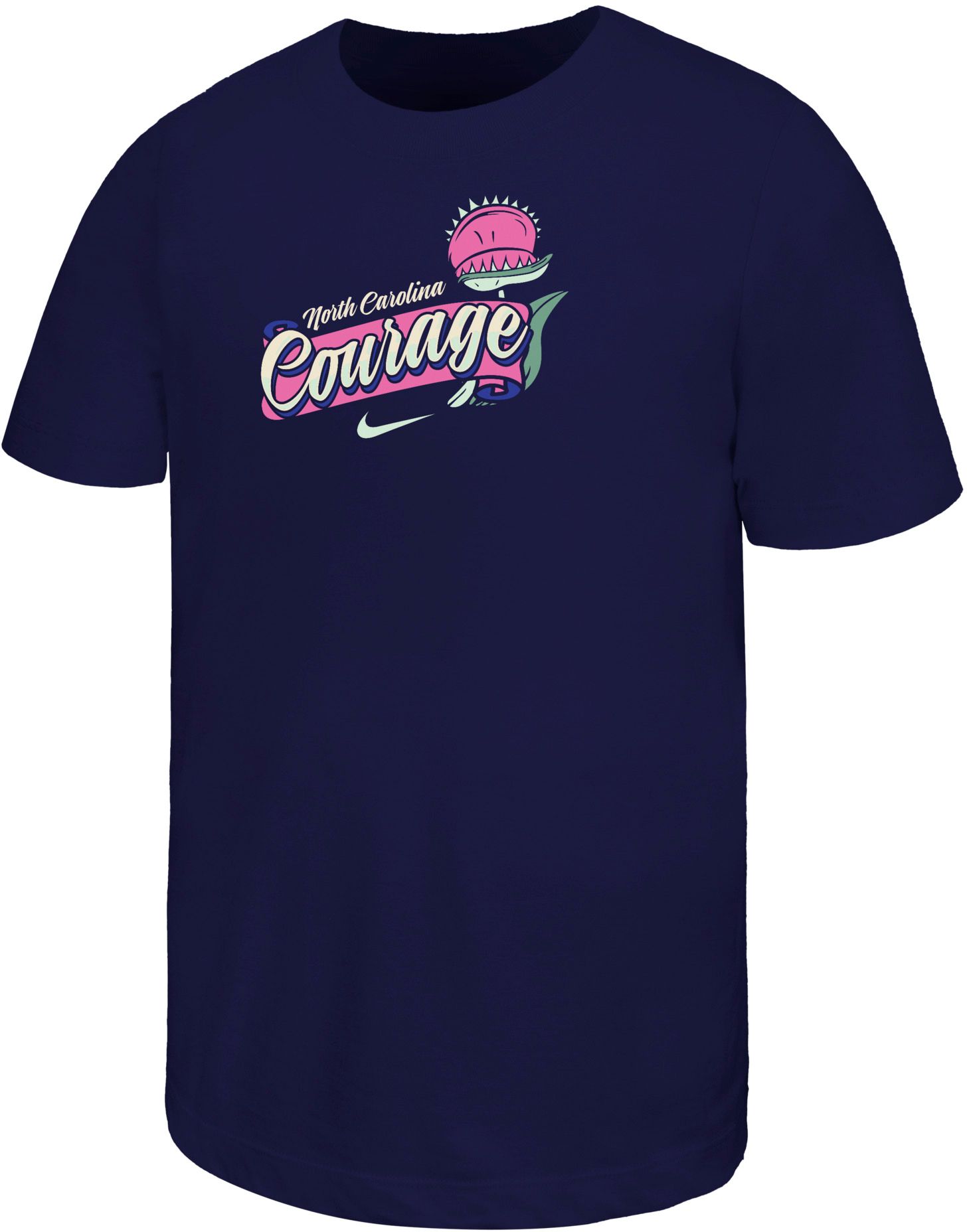 Nike Youth North Carolina Courage 2026 Navy Bubbly T-Shirt