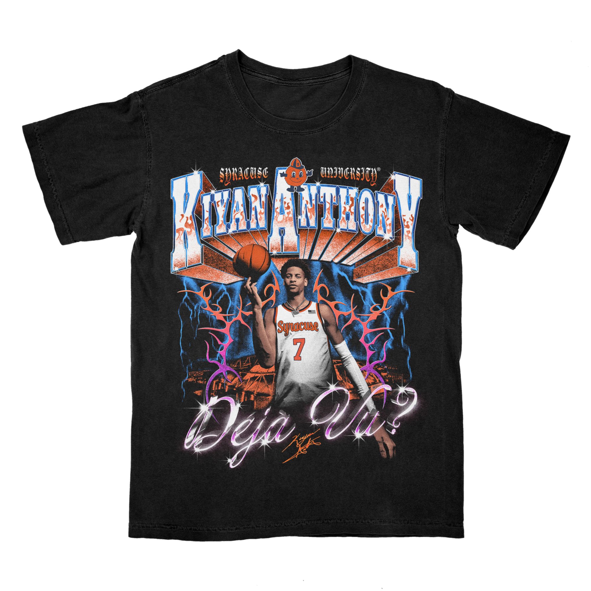Campus Ink Men's Syracuse Orange Kiyan Anthony #7 Black 90 T-Shirt