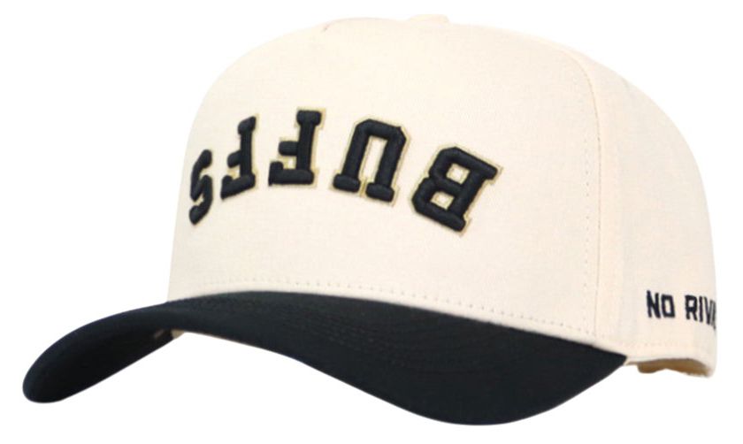No Rivals Adult Colorado Buffaloes Cream and Black Upside Down Snapback Adjustable Hat, Men's, White