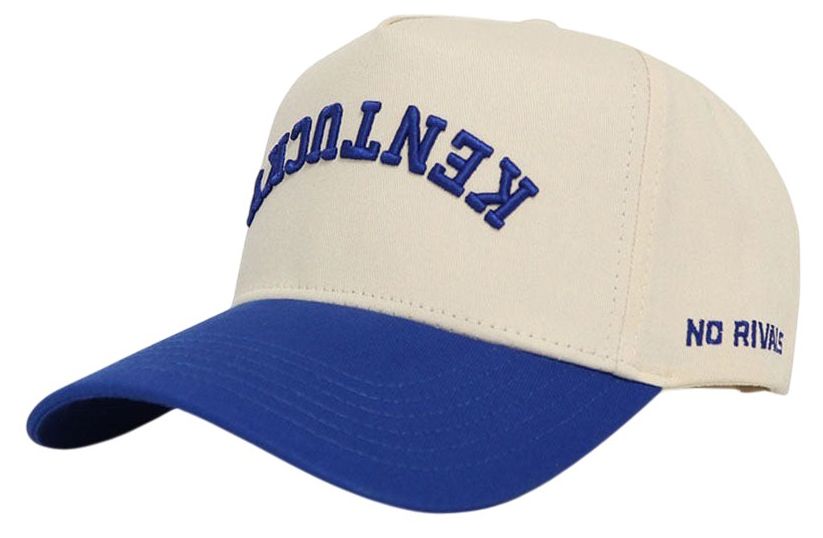 No Rivals Adult Kentucky Wildcats Cream and Blue Upside Down Snapback Adjustable Hat