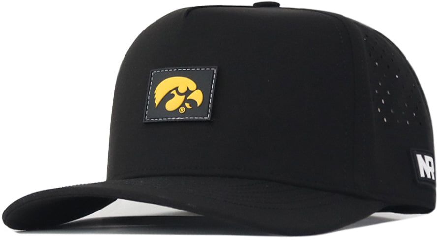 No Rivals Adult Iowa Hawkeyes Black Trainer Snapback Adjustable Hat