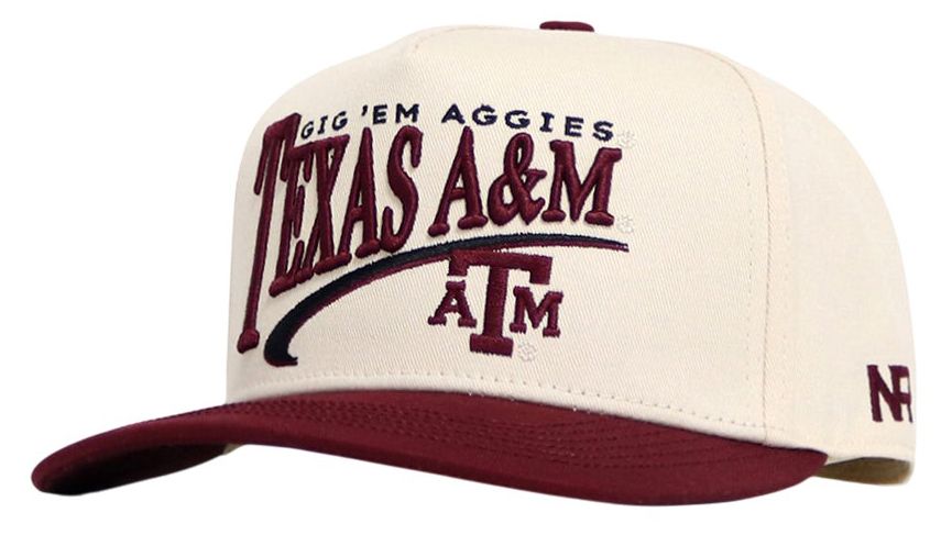 No Rivals Adult Texas A&M Aggies Cream and Maroon Stride Snapback Adjustable Hat