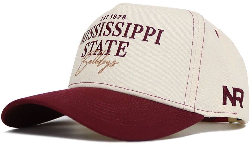 No Rivals Adult Mississippi State Bulldogs Maroon Vintage Adjustable Snapback Hat