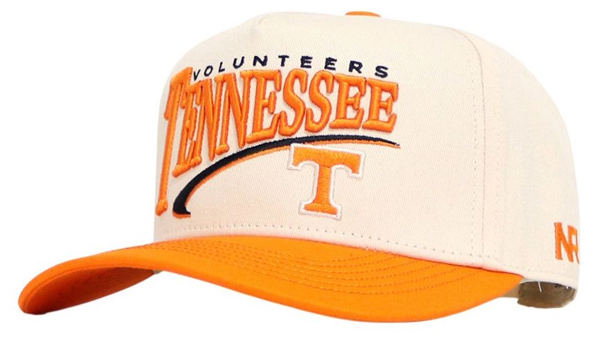 No Rivals Adult Tennessee Volunteers Cream and Orange Stride Snapback Adjustable Hat