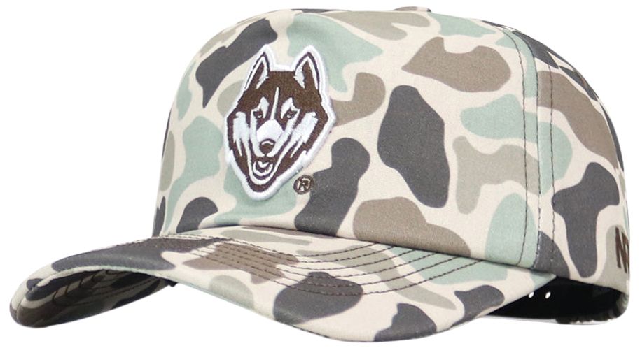 No Rivals Adult UConn Huskies Camo Huntsman Snapback Adjustable Hat