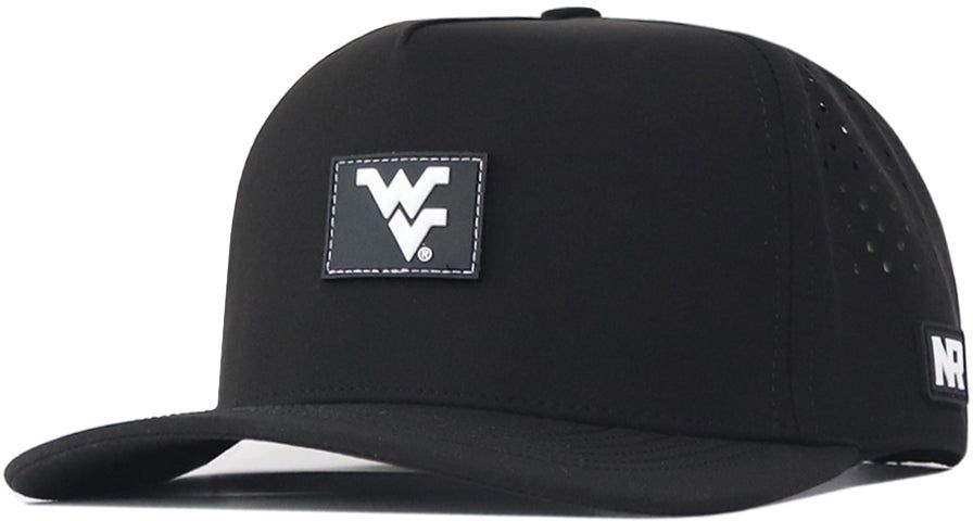 No Rivals Adult West Virginia Mountaineers Black Trainer Snapback Adjustable Hat