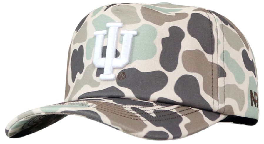No Rivals Adult Indiana Hoosiers Camo Huntsman Snapback Adjustable Hat